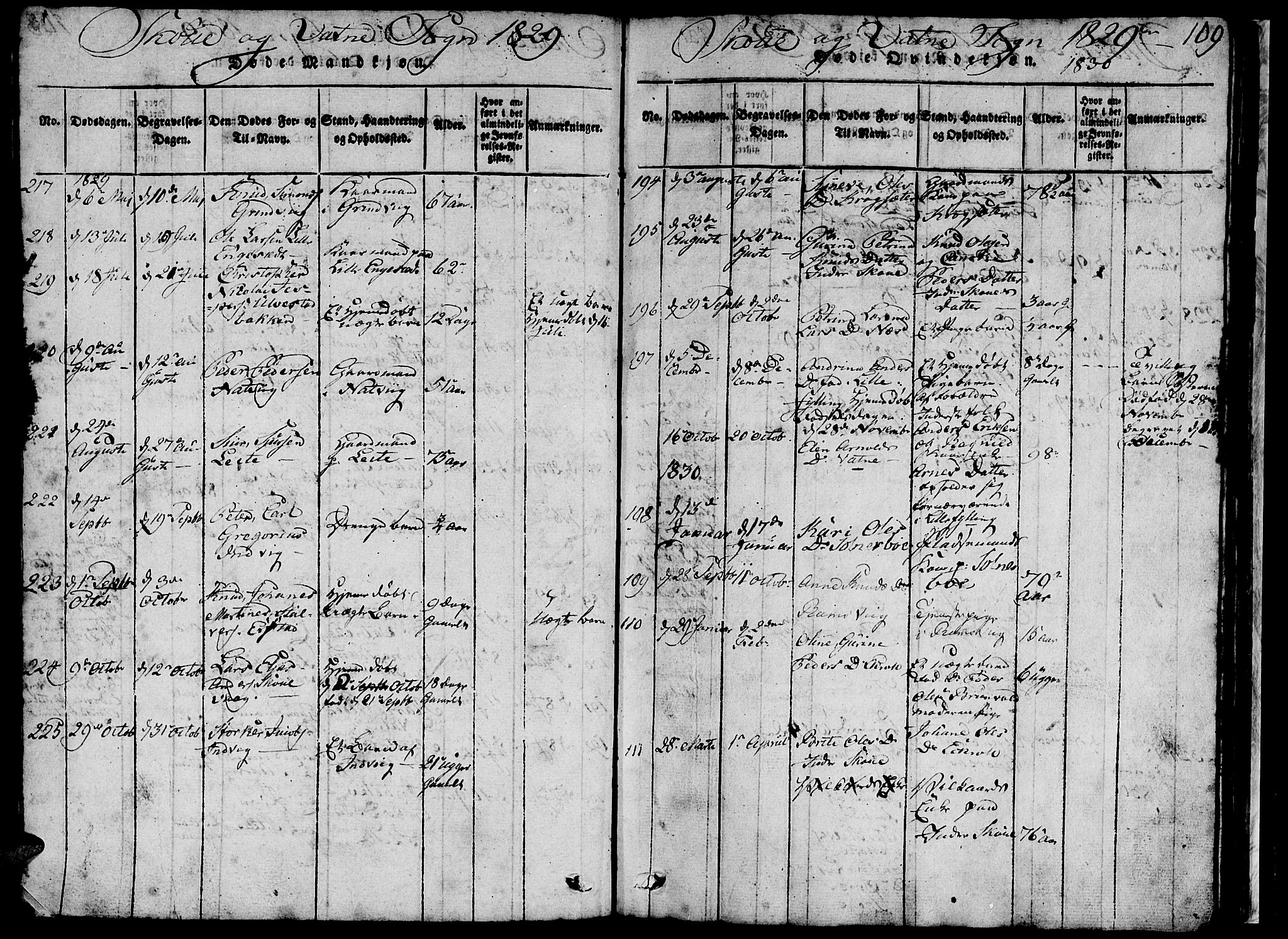 Ministerialprotokoller, klokkerbøker og fødselsregistre - Møre og Romsdal, AV/SAT-A-1454/524/L0360: Klokkerbok nr. 524C01, 1816-1830, s. 109