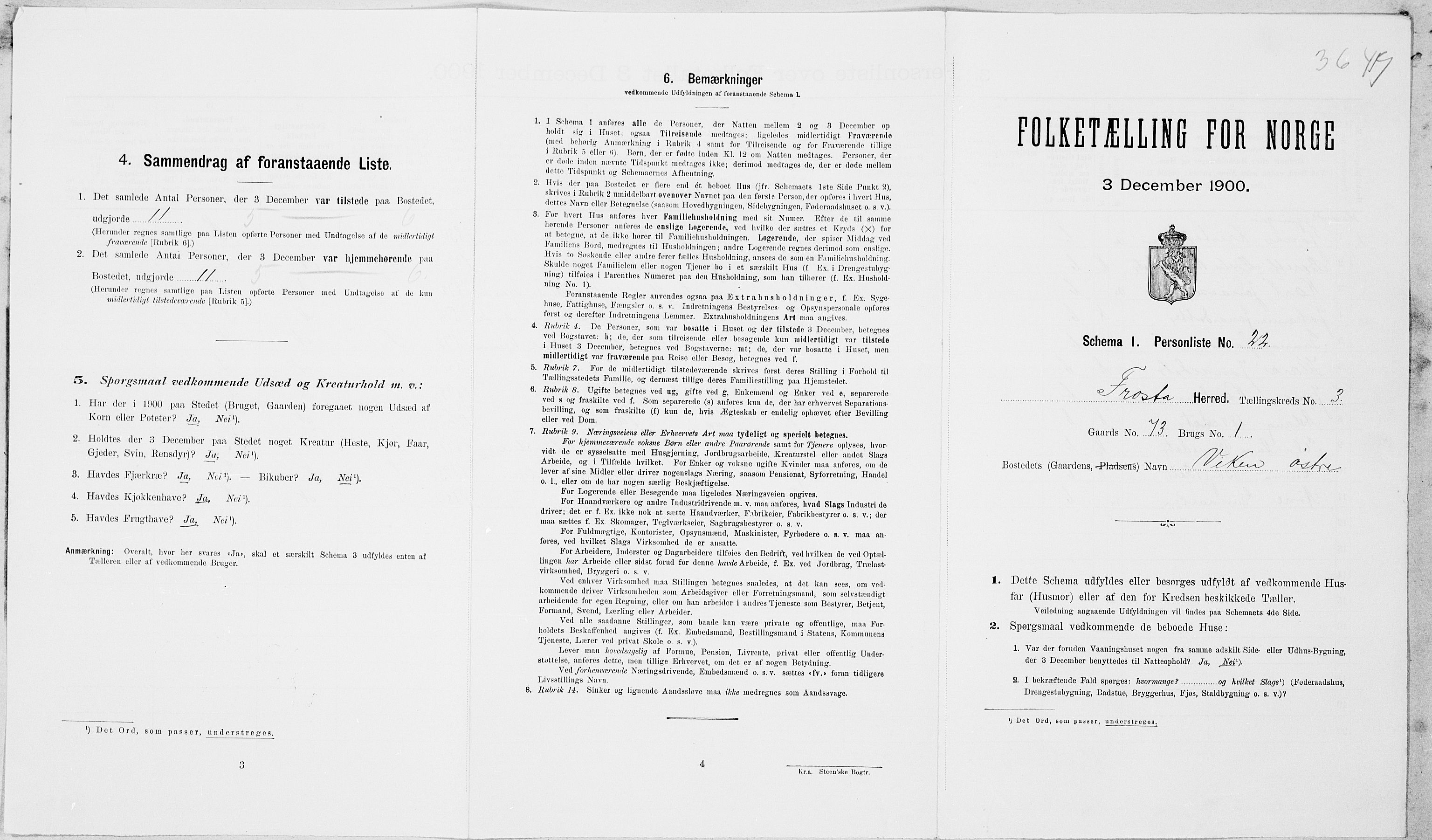 SAT, Folketelling 1900 for 1717 Frosta herred, 1900, s. 361
