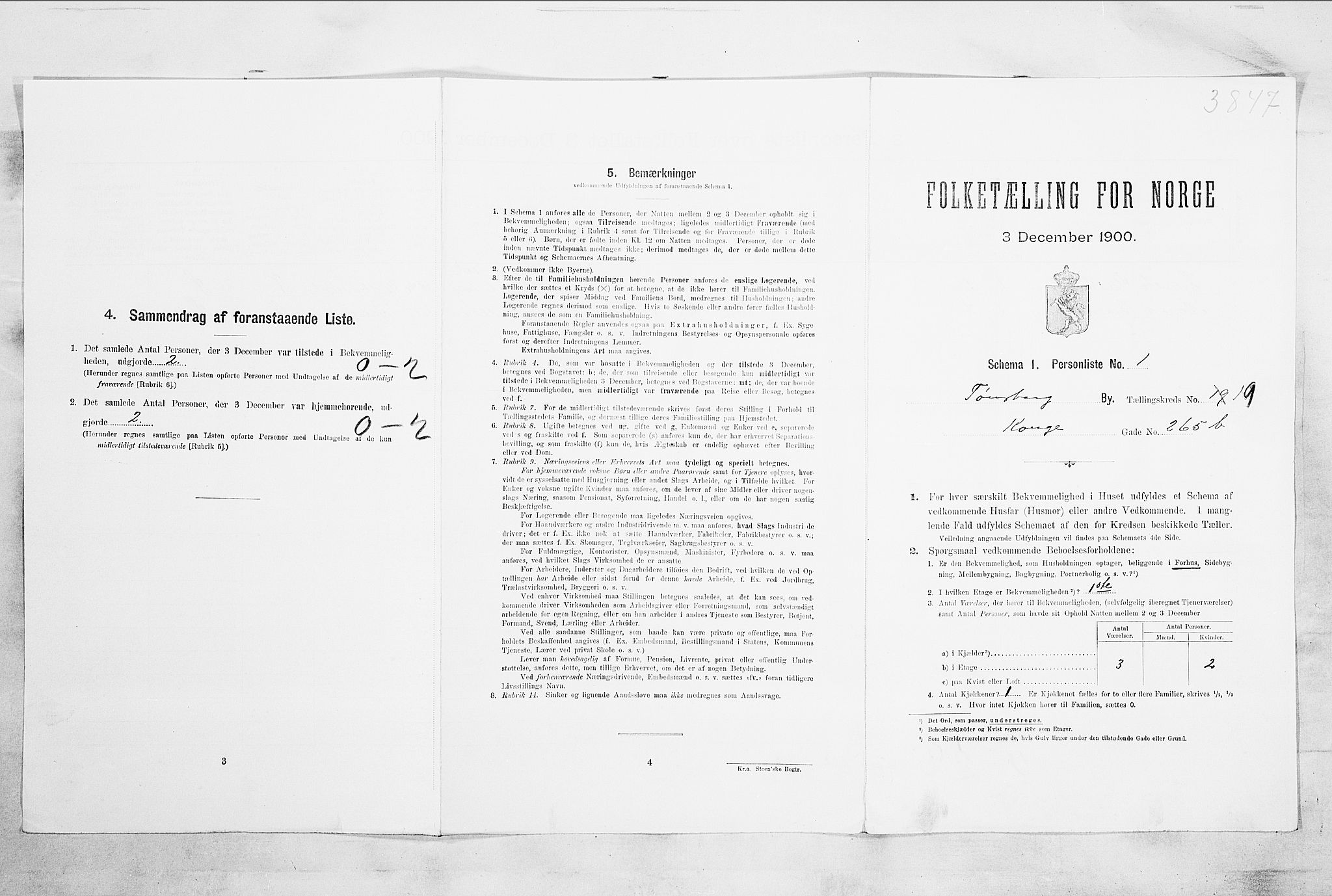 RA, Folketelling 1900 for 0705 Tønsberg kjøpstad, 1900, s. 3101