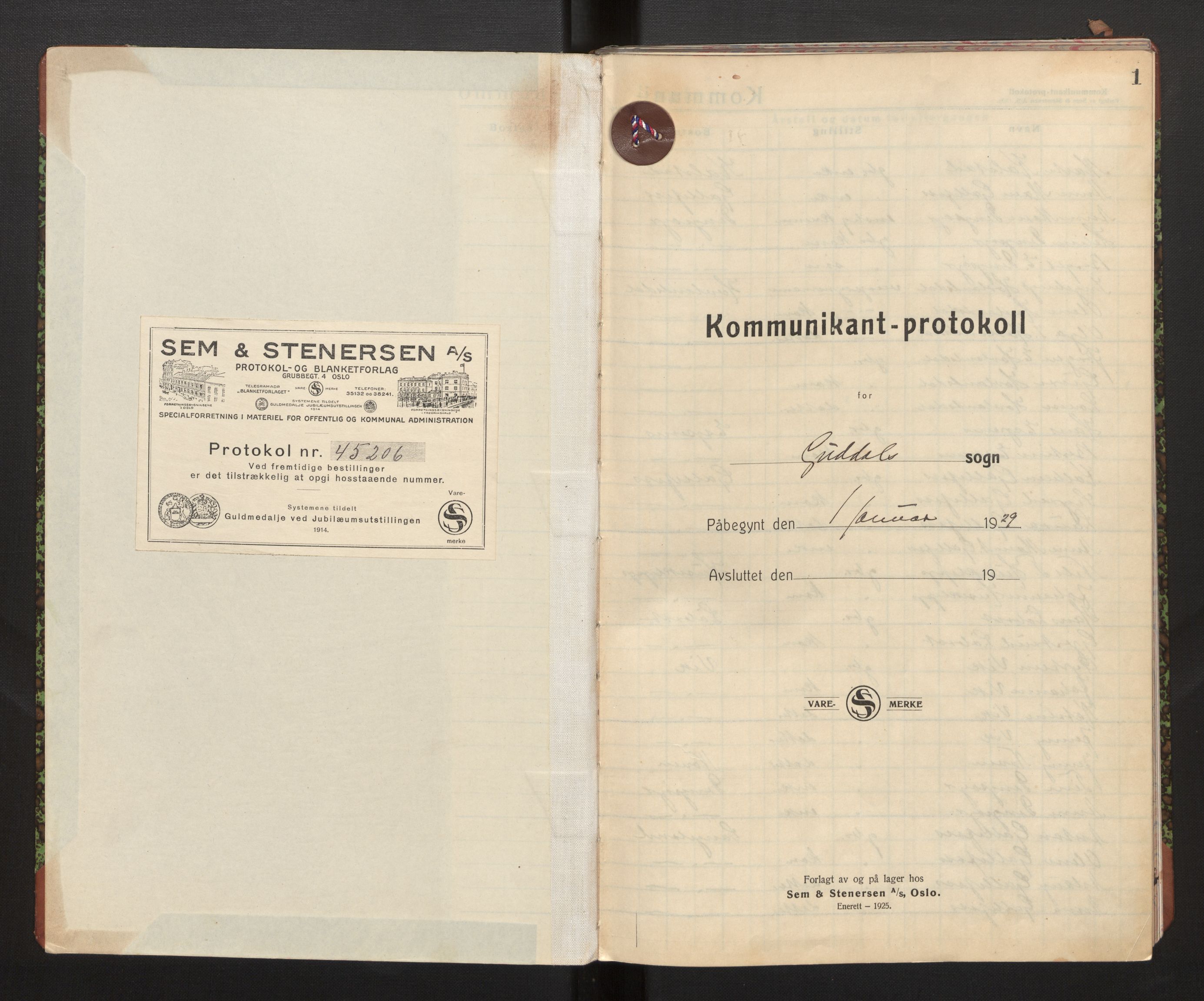 Fjaler sokneprestembete, AV/SAB-A-79801/H/Hb/L0010: Kommunikantprotokoll nr. 10, 1928-1932