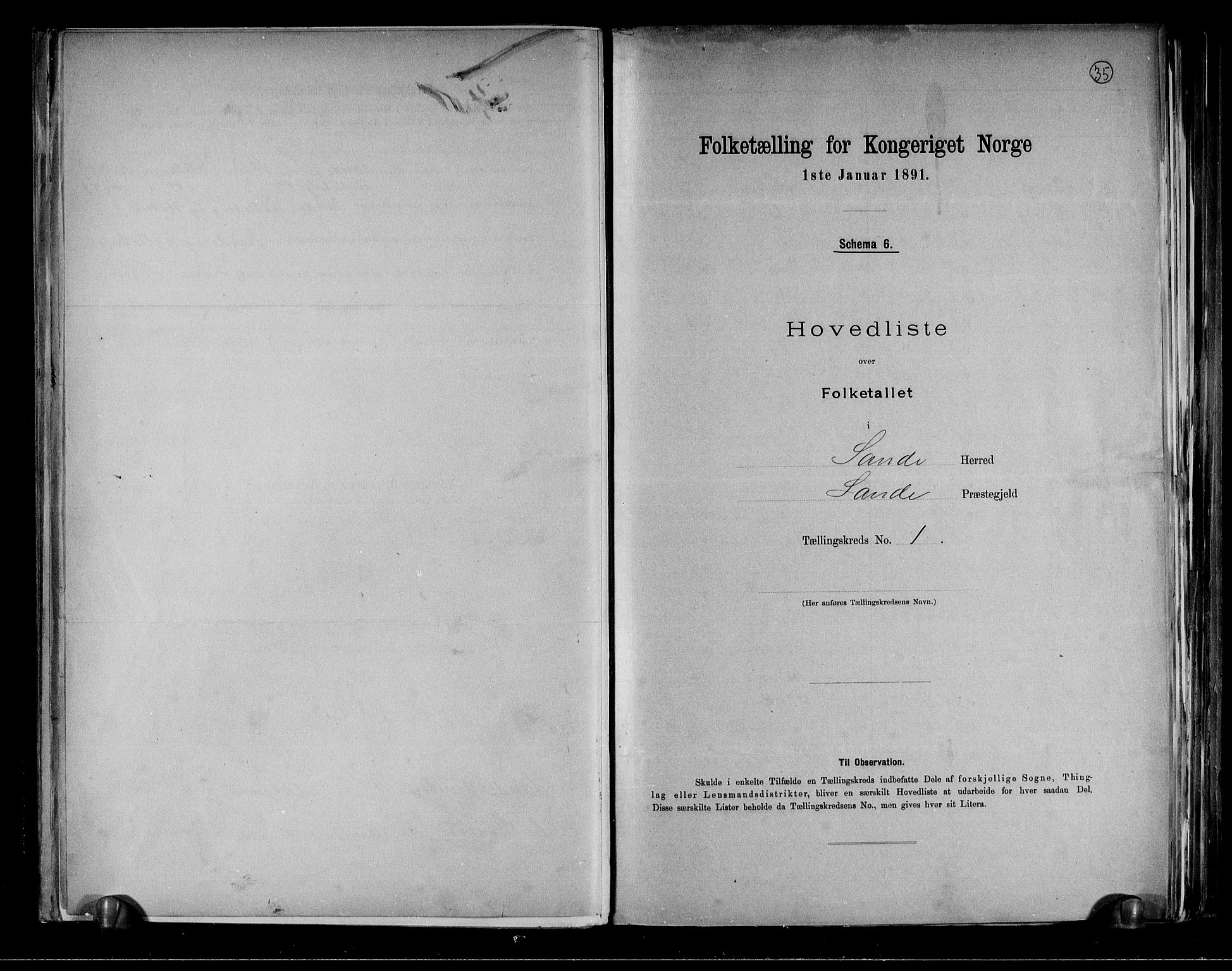 RA, Folketelling 1891 for 0713 Sande herred, 1891, s. 4