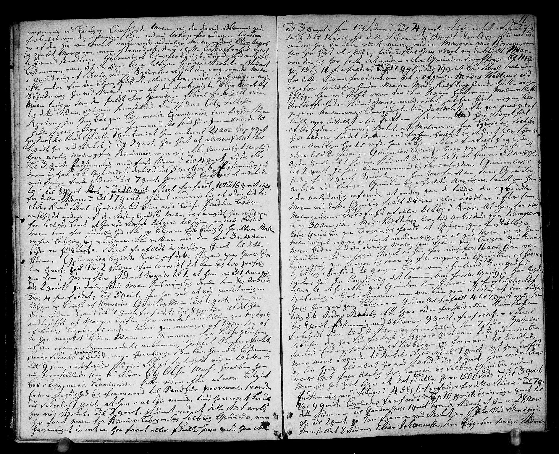 Sønnafjelske bergamt , AV/SAKO-EA-5262/G/Gc/L0003: Reiseprotokoll, 1794-1811, s. 11