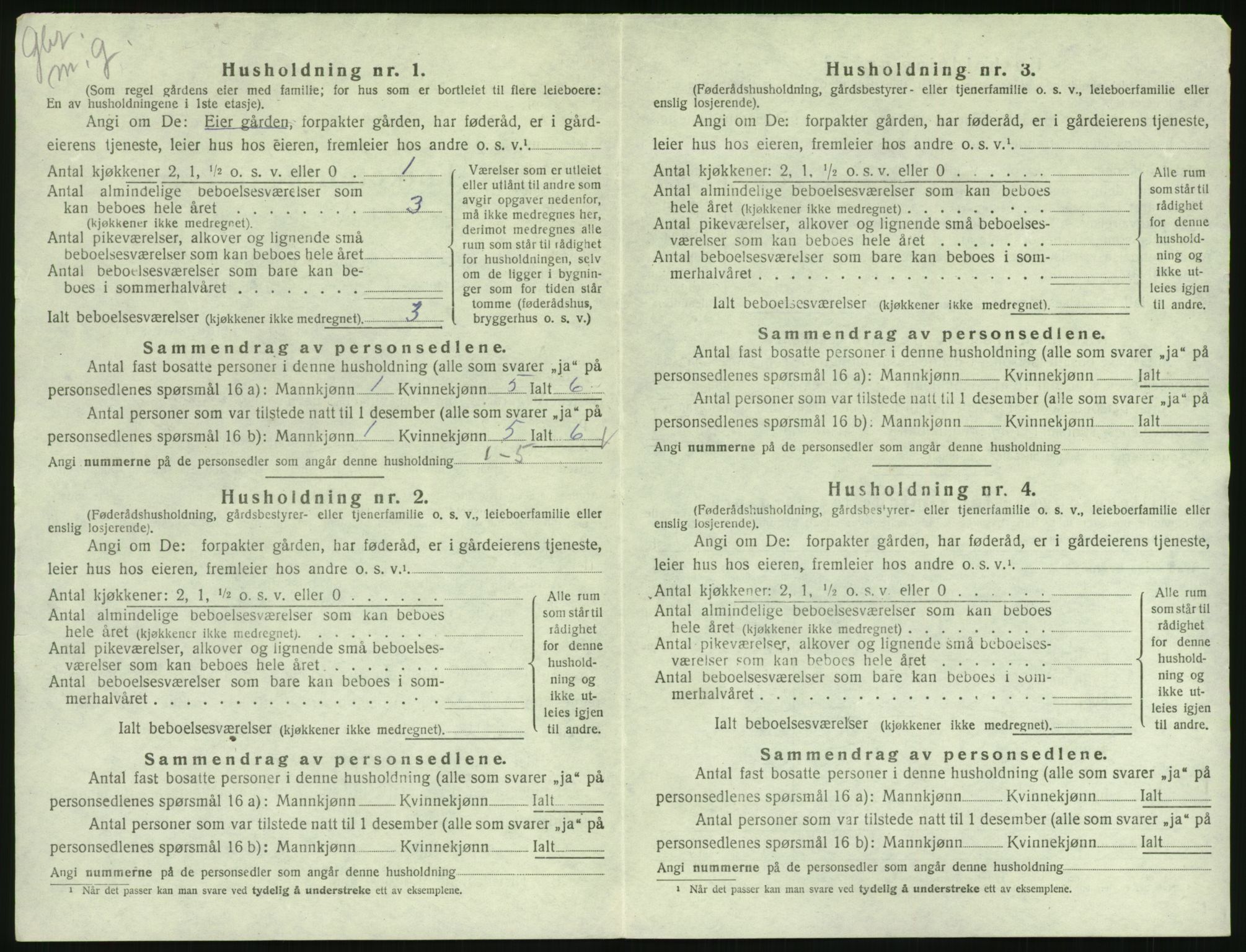 SAK, Folketelling 1920 for 1041 Lista herred, 1920, s. 80