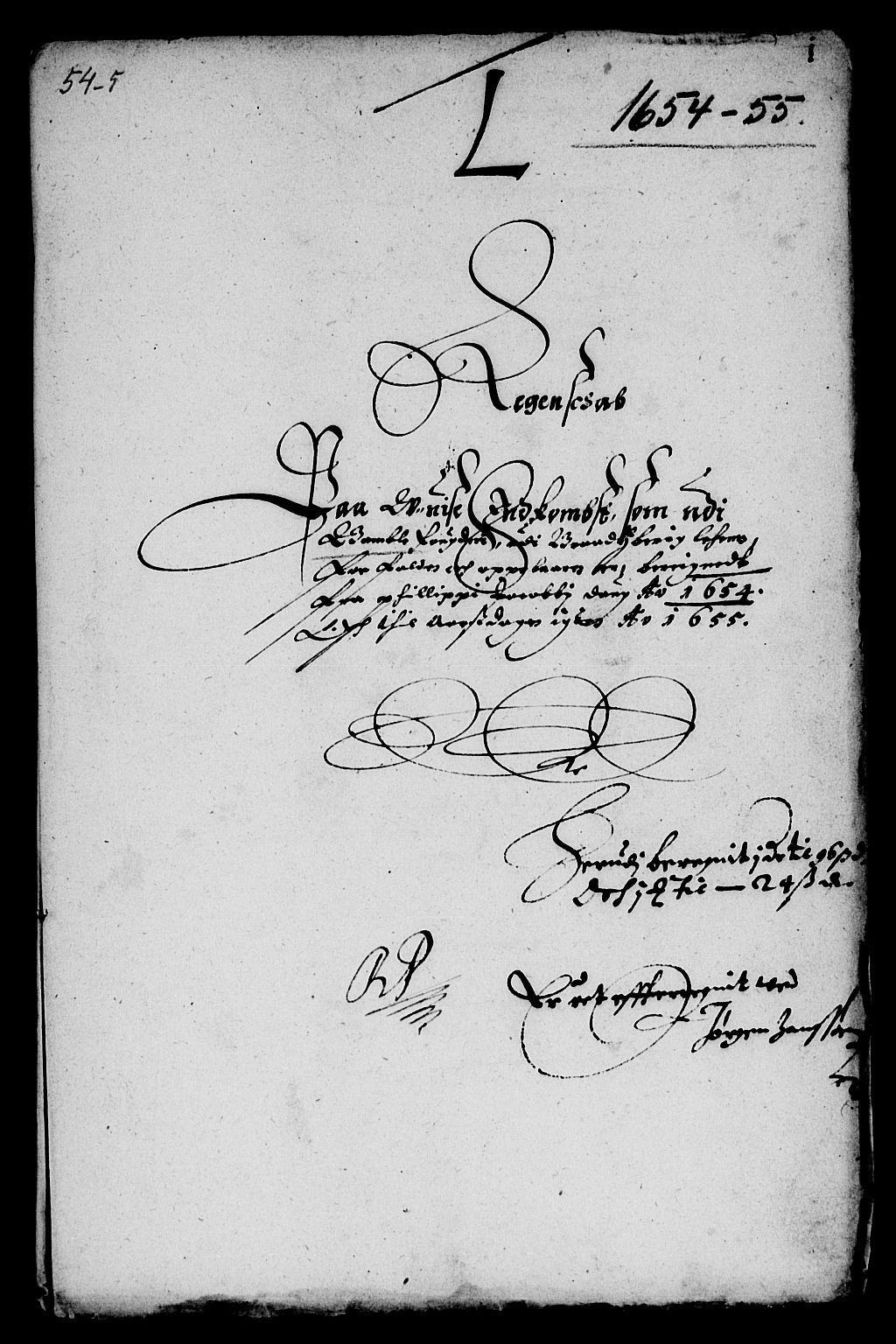 Rentekammeret inntil 1814, Reviderte regnskaper, Lensregnskaper, AV/RA-EA-5023/R/Rb/Rbp/L0040: Bratsberg len, 1653-1655