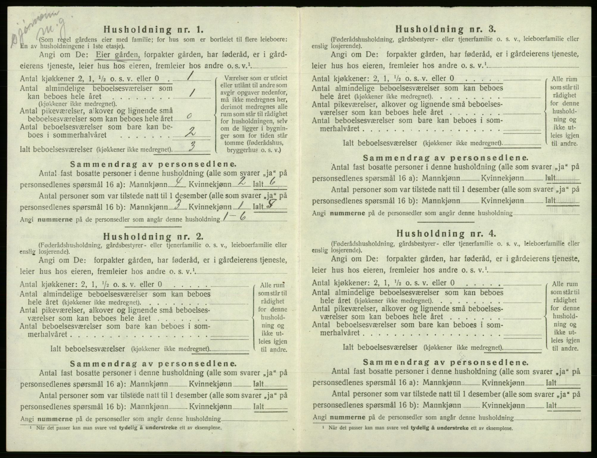 SAB, Folketelling 1920 for 1241 Fusa herred, 1920, s. 86