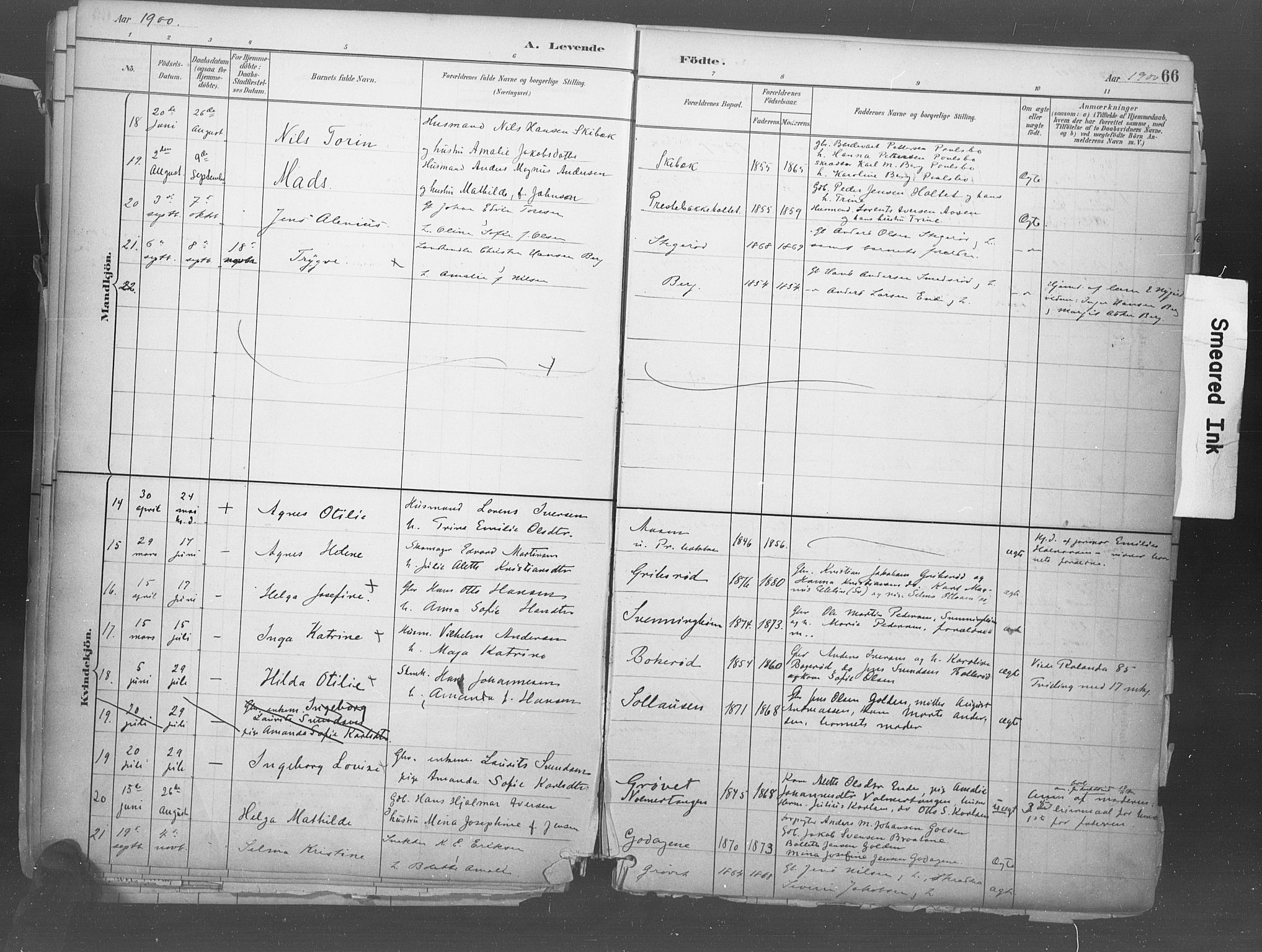Idd prestekontor Kirkebøker, AV/SAO-A-10911/F/Fb/L0002: Ministerialbok nr. II 2, 1882-1923, s. 66