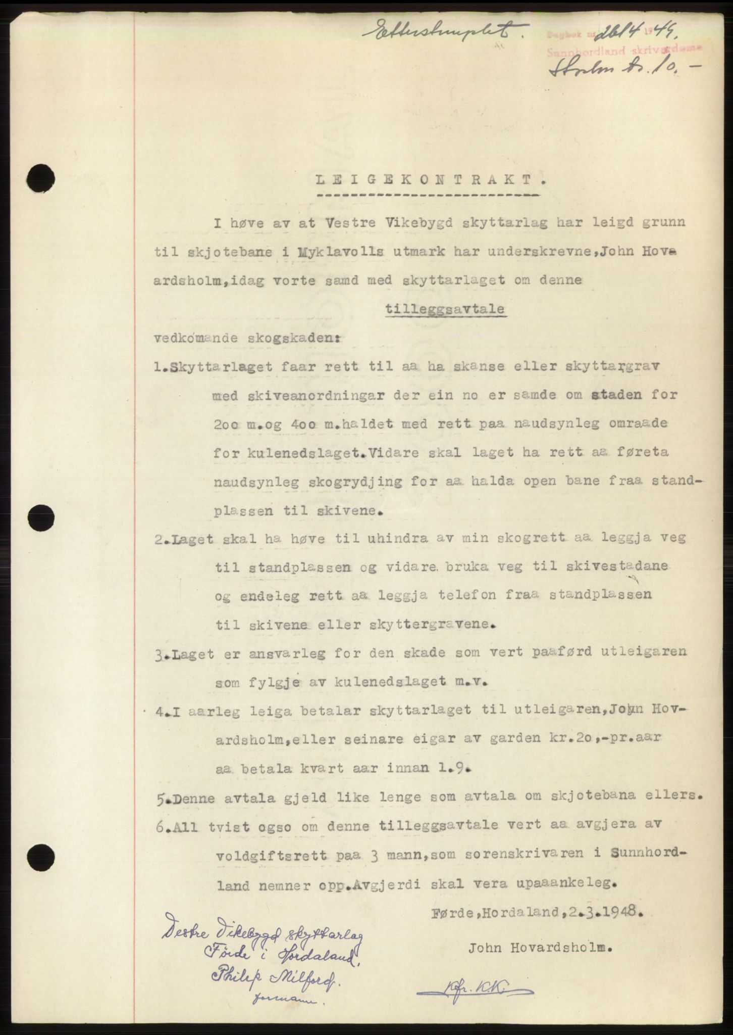 Sunnhordland sorenskrivar, AV/SAB-A-2401: Pantebok nr. B75-79, 1948-1950, Dagboknr: 2614/1949
