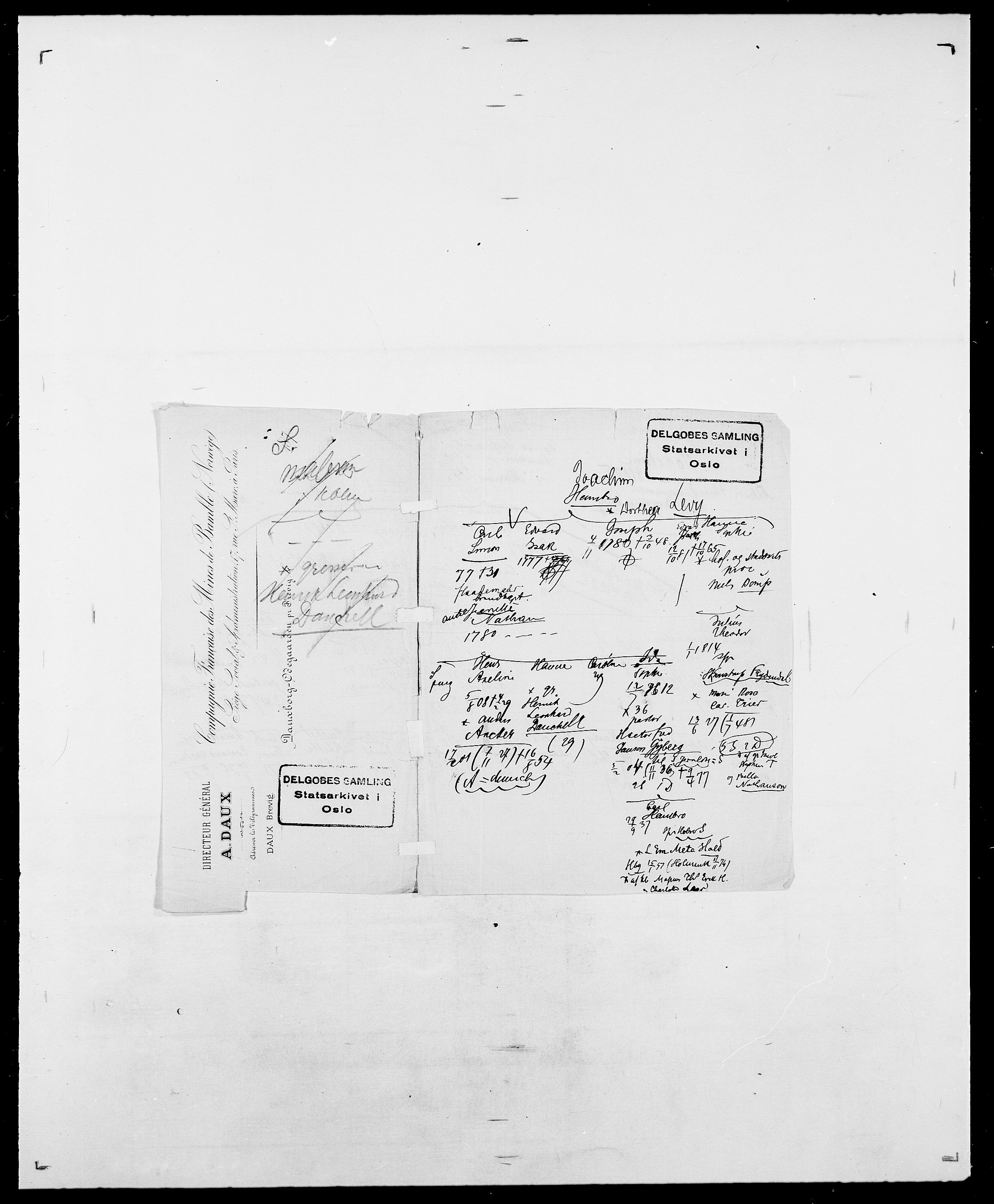 Delgobe, Charles Antoine - samling, AV/SAO-PAO-0038/D/Da/L0016: Hamborg - Hektoen, s. 13