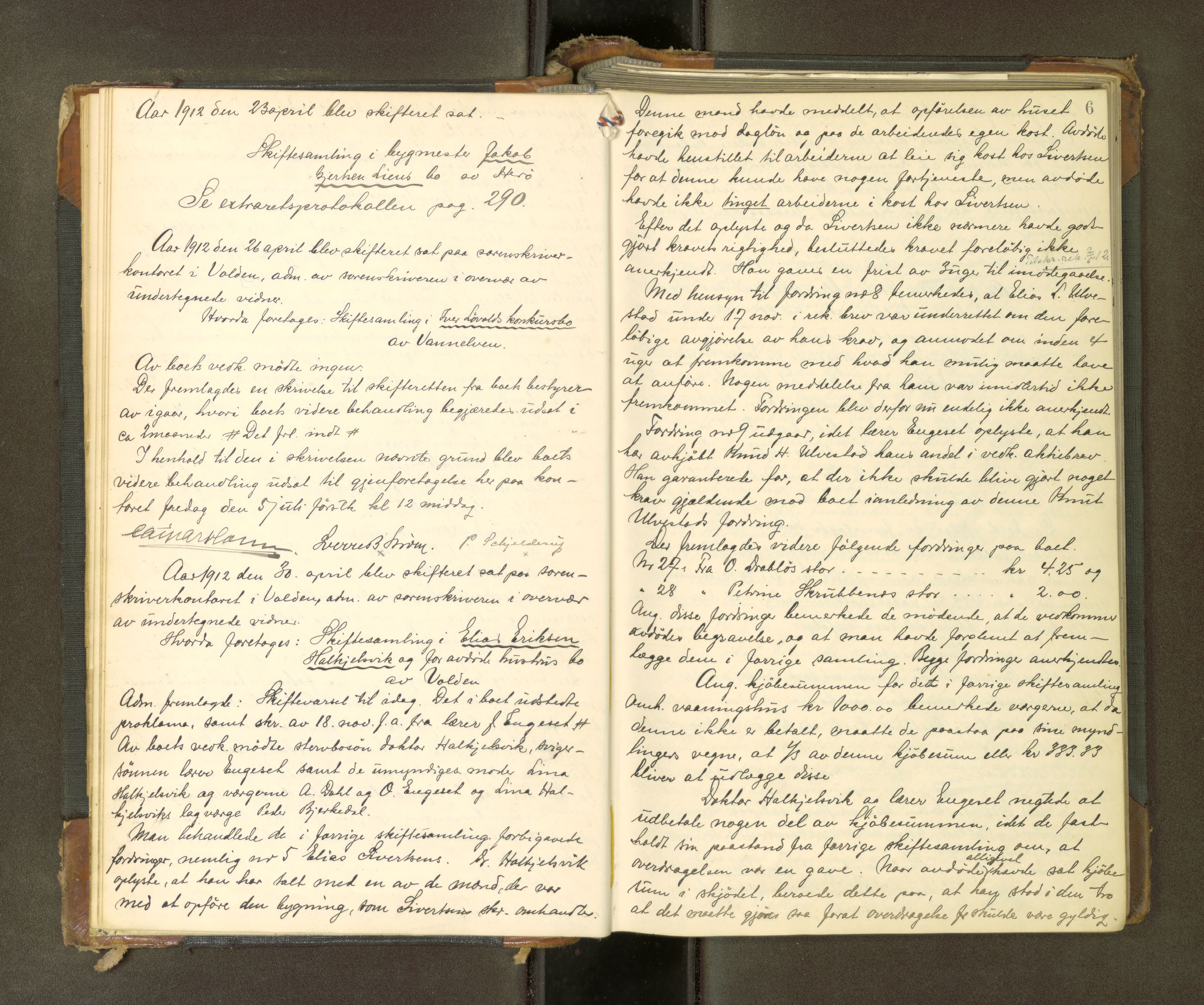 Søre Sunnmøre sorenskriveri, AV/SAT-A-4122/1/3/3B/L0010: Skiftebehandlings- / Skifteforhandlingsprotokollar, 1912-1917, s. 5b-6a