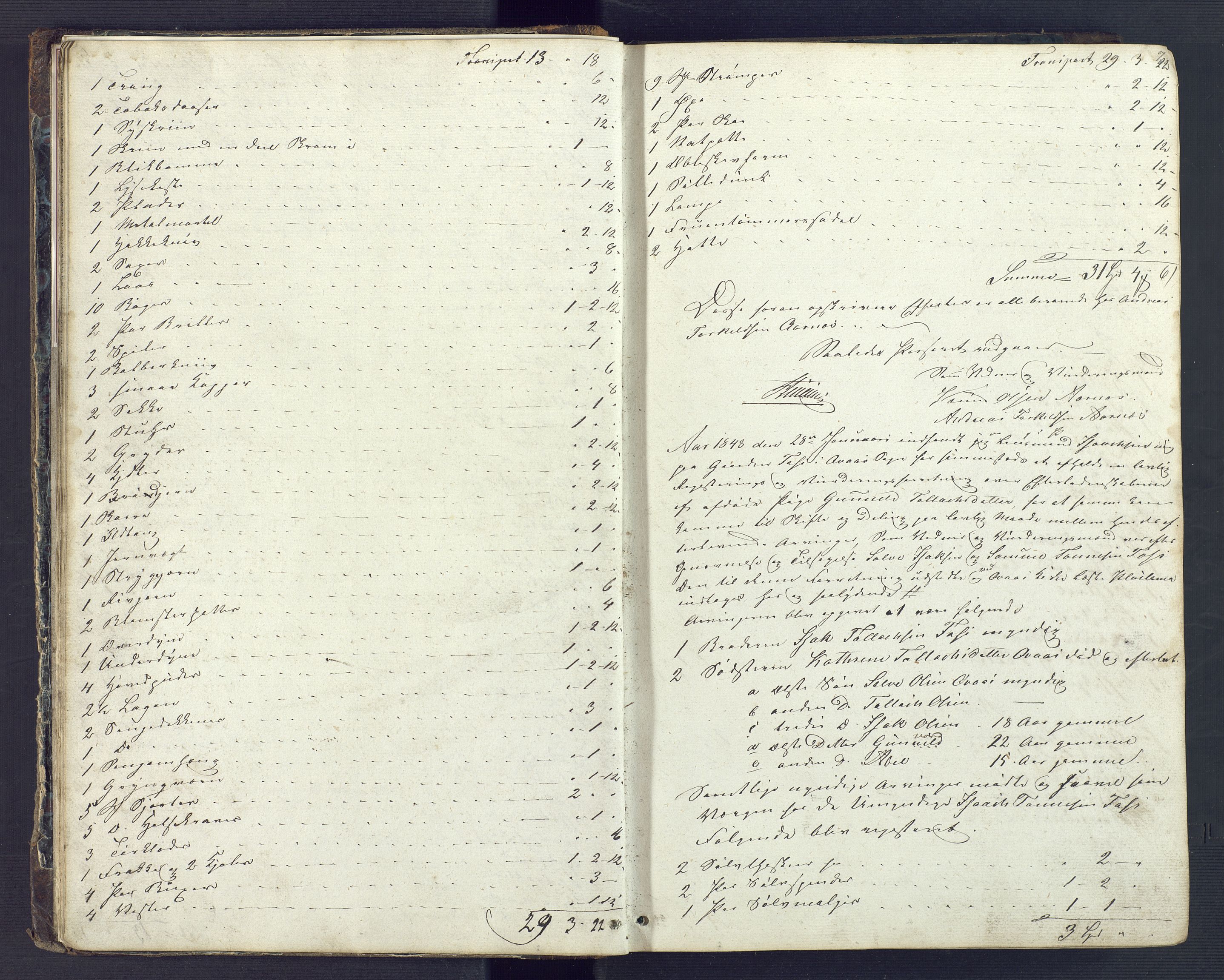 Lyngdal sorenskriveri, AV/SAK-1221-0004/H/Hc/L0856: Skifteregistreringsprotokoll nr. 6, Berg tinglag, 1847-1869, s. 6b-7a