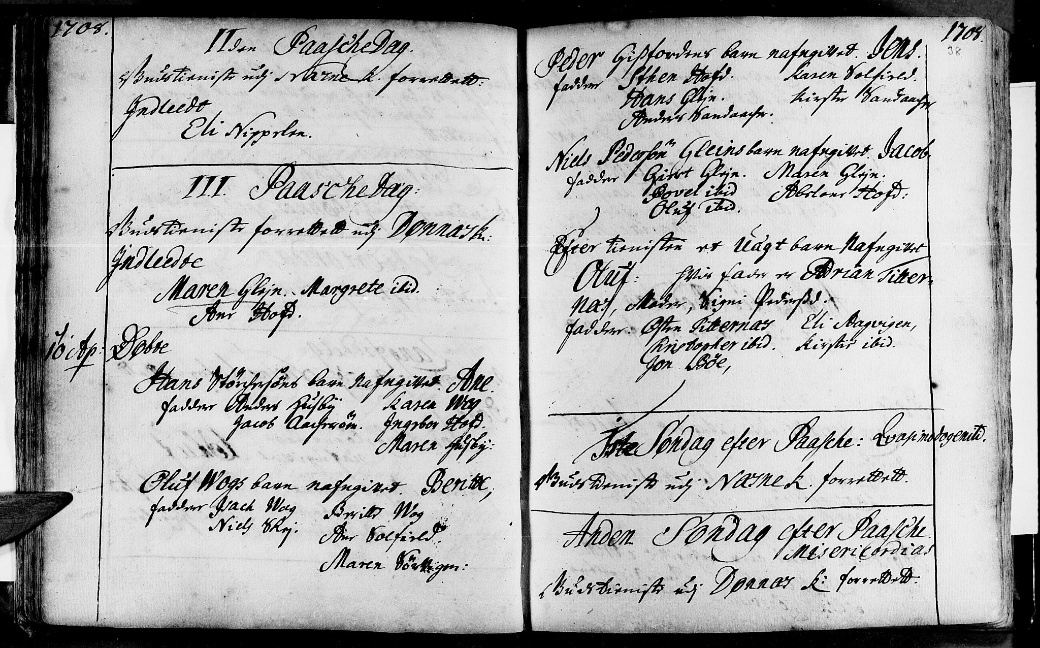 Ministerialprotokoller, klokkerbøker og fødselsregistre - Nordland, AV/SAT-A-1459/838/L0542: Ministerialbok nr. 838A01, 1704-1737, s. 38