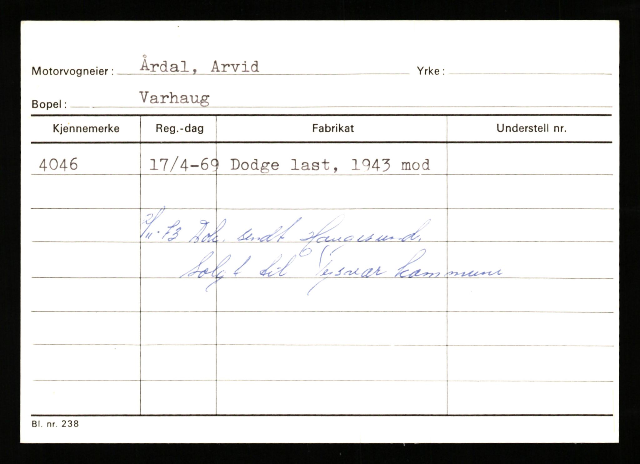 Stavanger trafikkstasjon, AV/SAST-A-101942/0/G/L0001: Registreringsnummer: 0 - 5782, 1930-1971, s. 2489