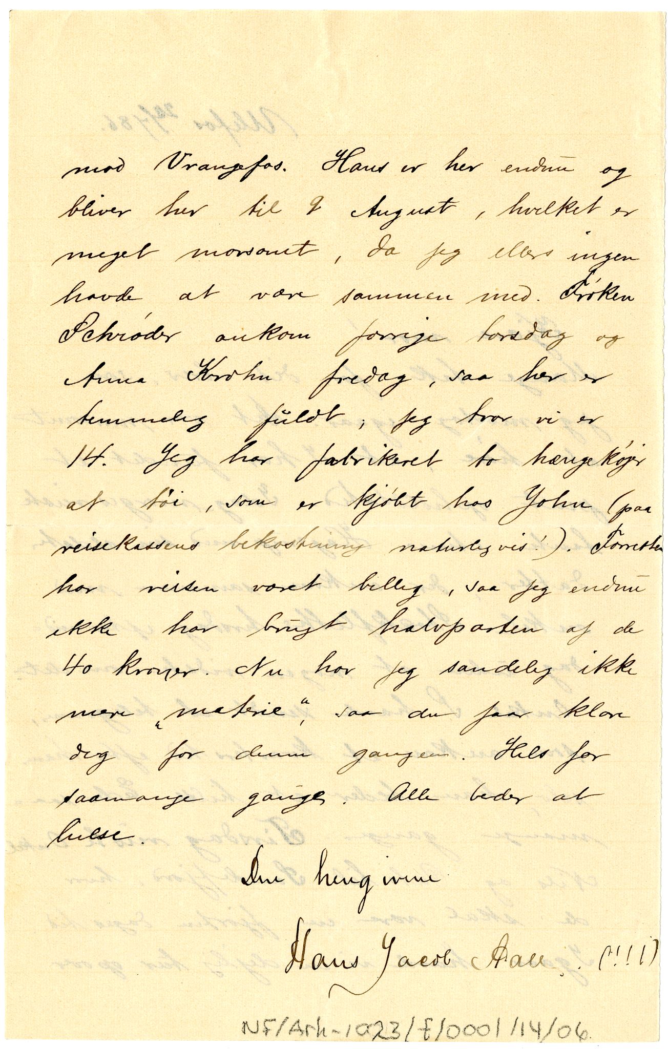 Diderik Maria Aalls brevsamling, NF/Ark-1023/F/L0001: D.M. Aalls brevsamling. A - B, 1738-1889, s. 208