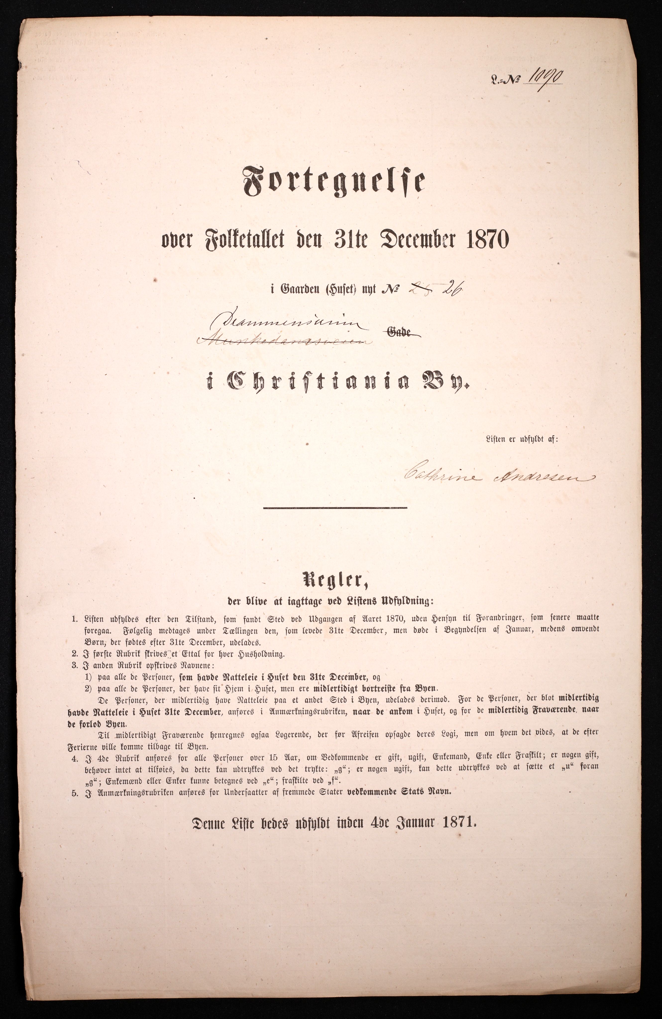 RA, Folketelling 1870 for 0301 Kristiania kjøpstad, 1870, s. 686