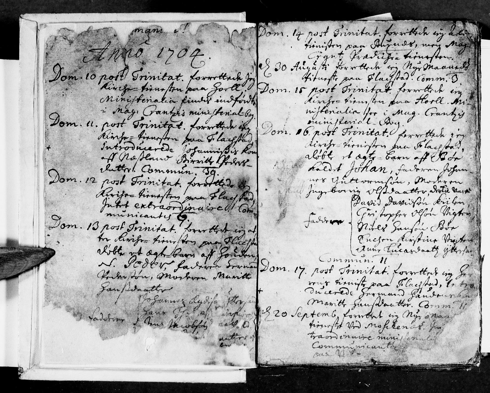 Ministerialprotokoller, klokkerbøker og fødselsregistre - Nordland, AV/SAT-A-1459/881/L1162: Residerende kapellans bok nr. 881B01, 1704-1748