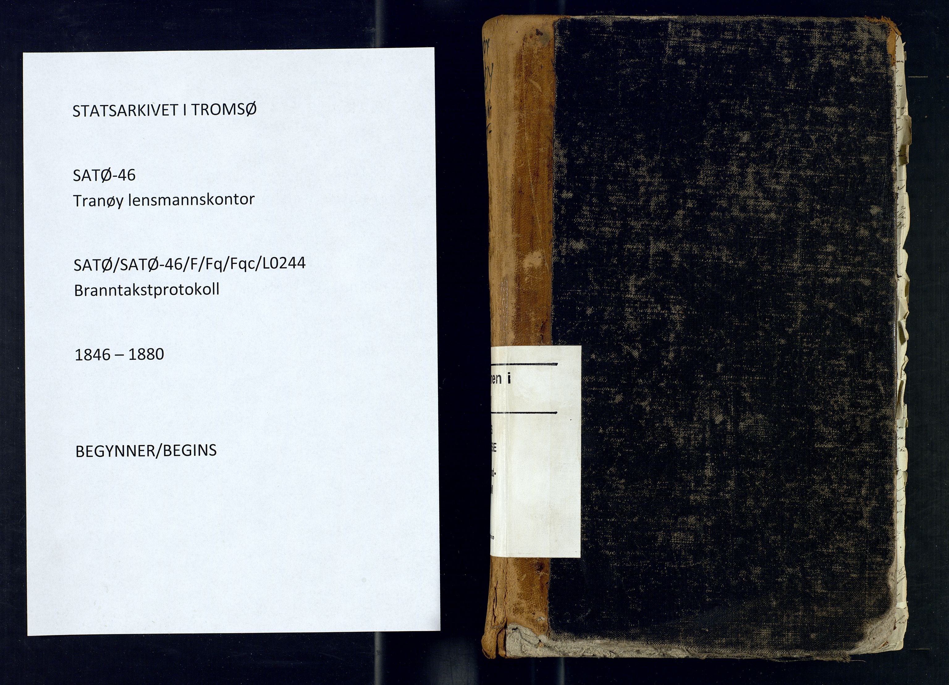 Tranøy lensmannskontor (Sørreisa lensmannskontor), SATØ/SATØ-46/1/F/Fq/Fqc/L0244: Branntakstprotokoller, 1846-1880