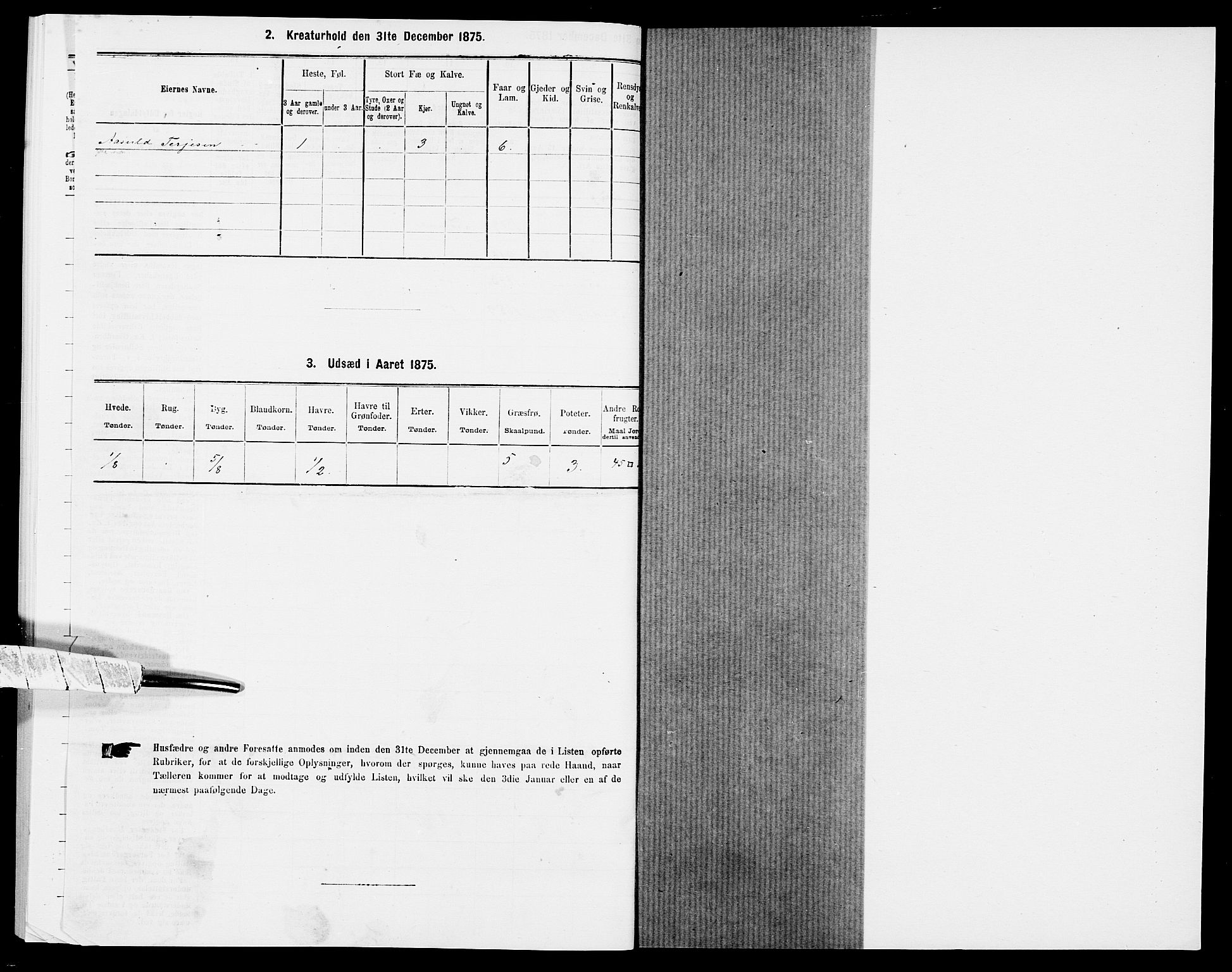 SAK, Folketelling 1875 for 0919P Froland prestegjeld, 1875, s. 119