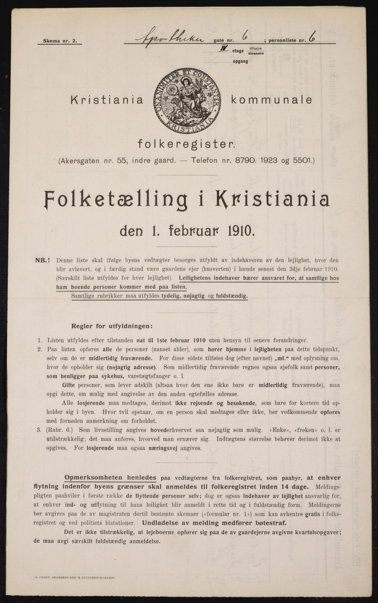 OBA, Kommunal folketelling 1.2.1910 for Kristiania, 1910, s. 1264