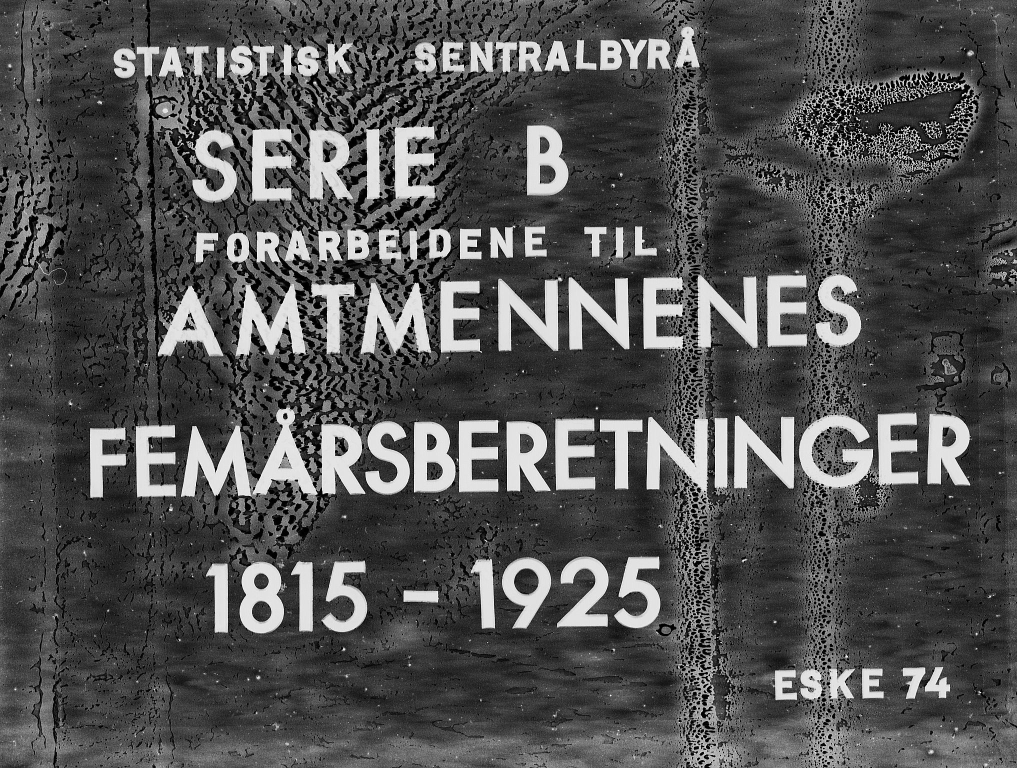 Statistisk sentralbyrå, Næringsøkonomiske emner, Generelt - Amtmennenes femårsberetninger, RA/S-2233/F/Fa/L0074: --, 1890, s. 1