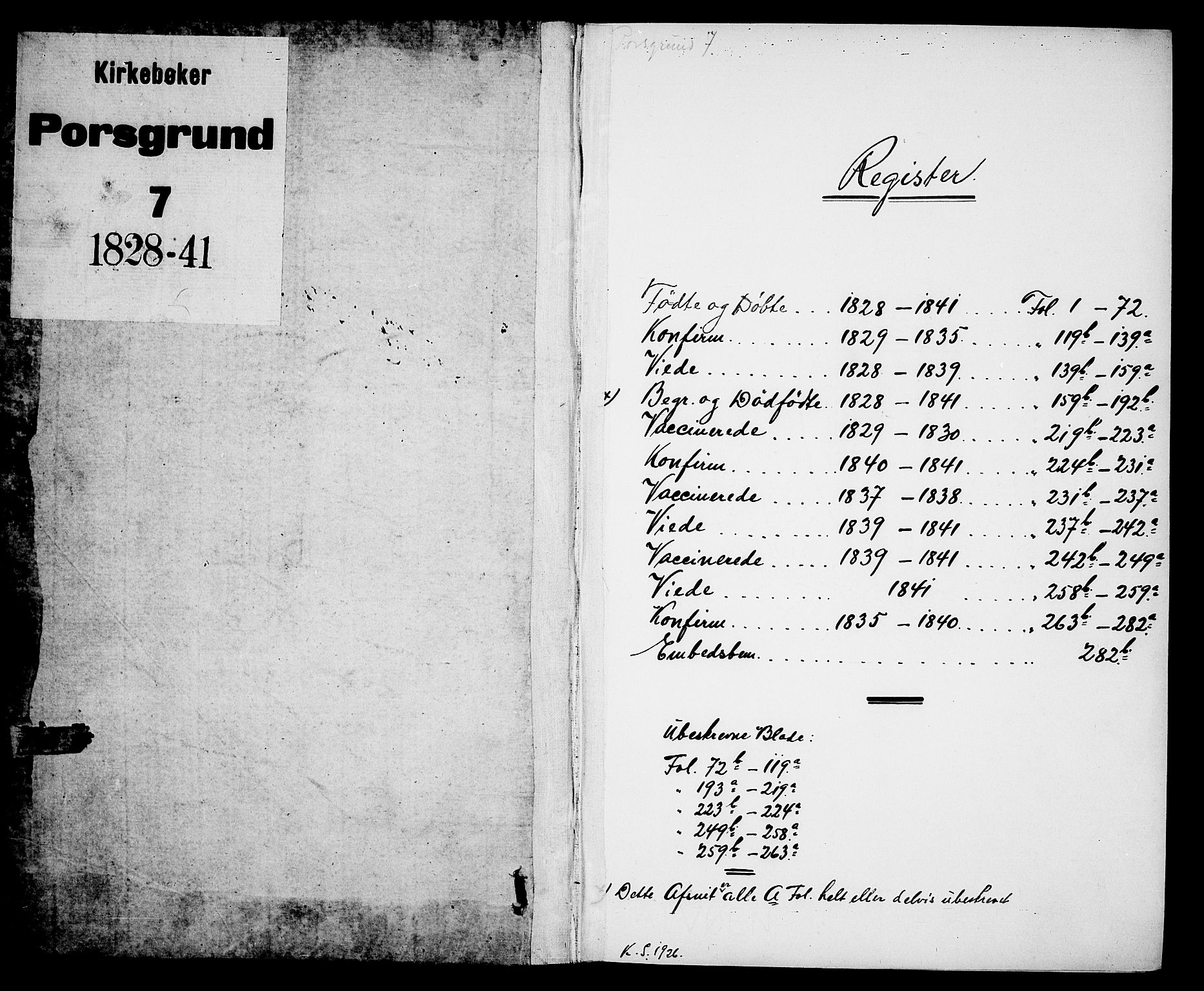 Porsgrunn kirkebøker , SAKO/A-104/G/Gb/L0002: Klokkerbok nr. II 2, 1828-1841