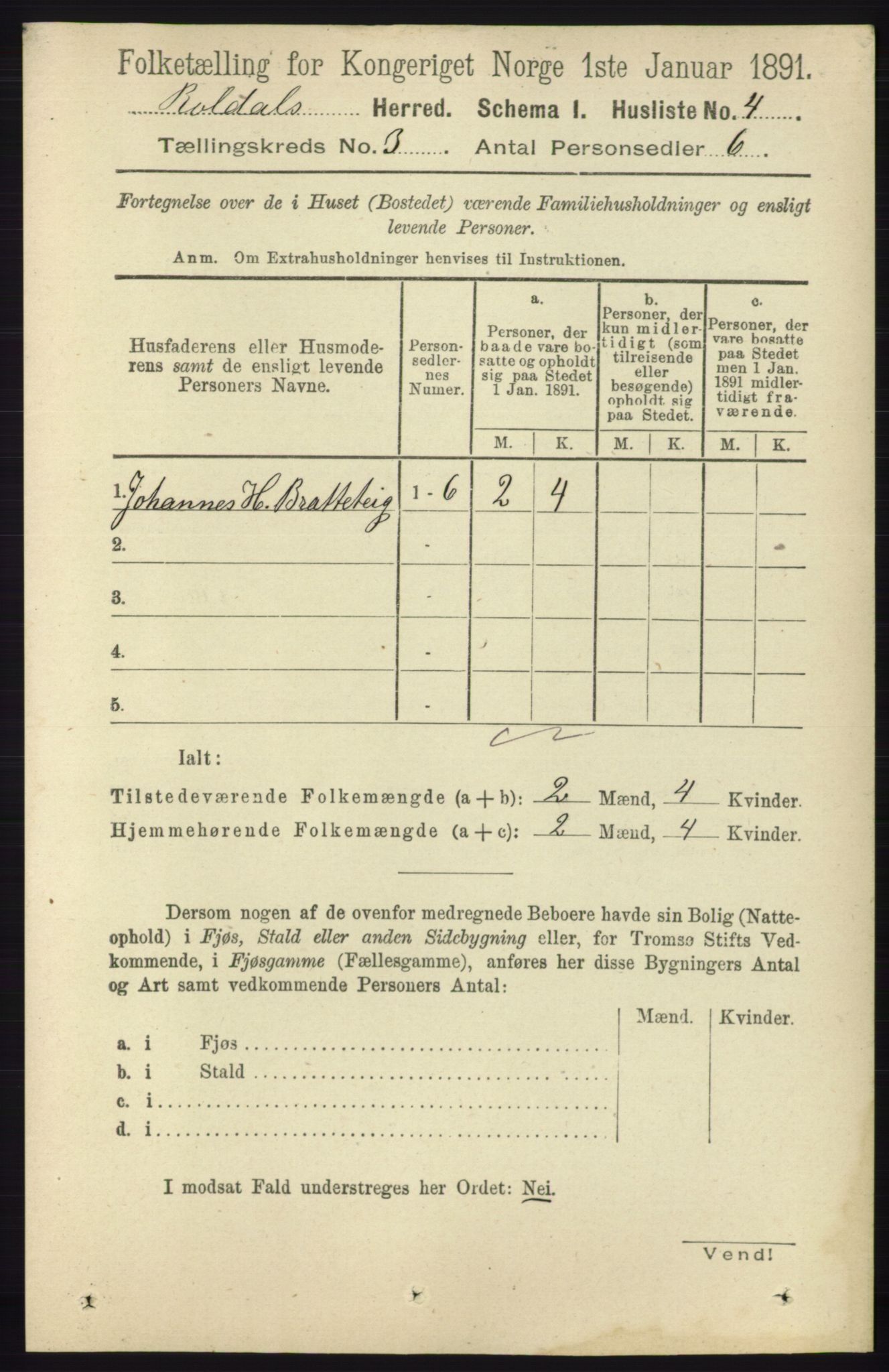 RA, Folketelling 1891 for 1229 Røldal herred, 1891, s. 855