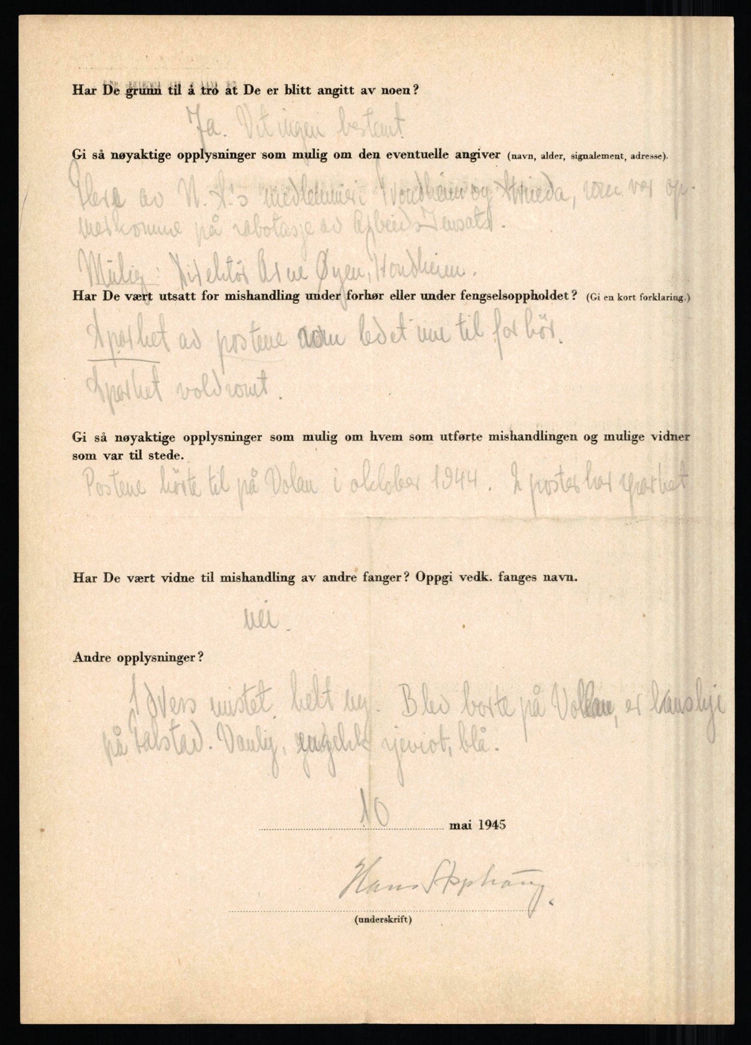 Rikspolitisjefen, AV/RA-S-1560/L/L0001: Abelseth, Rudolf - Berentsen, Odd, 1940-1945, s. 940