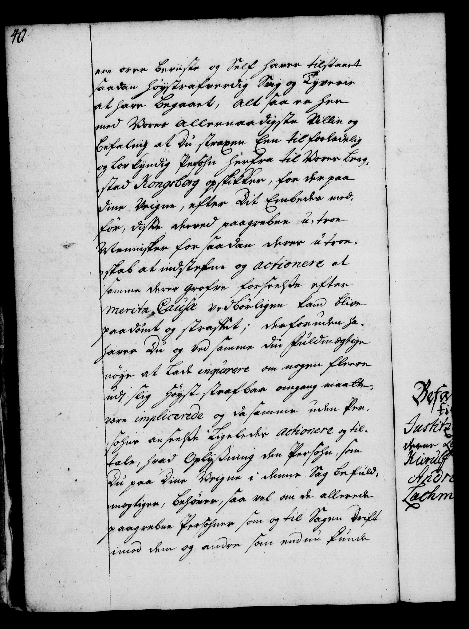 Rentekammeret, Kammerkanselliet, RA/EA-3111/G/Gg/Gga/L0004: Norsk ekspedisjonsprotokoll med register (merket RK 53.4), 1734-1741, s. 40