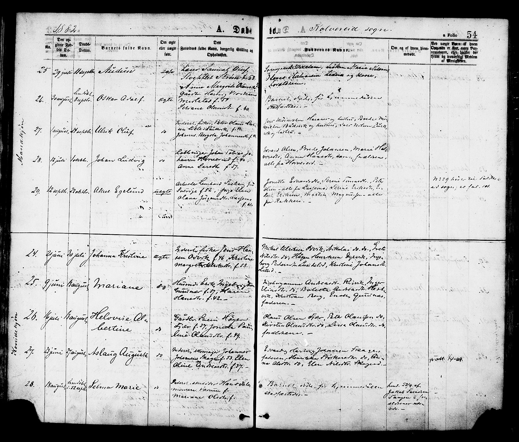 Ministerialprotokoller, klokkerbøker og fødselsregistre - Nord-Trøndelag, SAT/A-1458/780/L0642: Ministerialbok nr. 780A07 /1, 1874-1885, s. 54