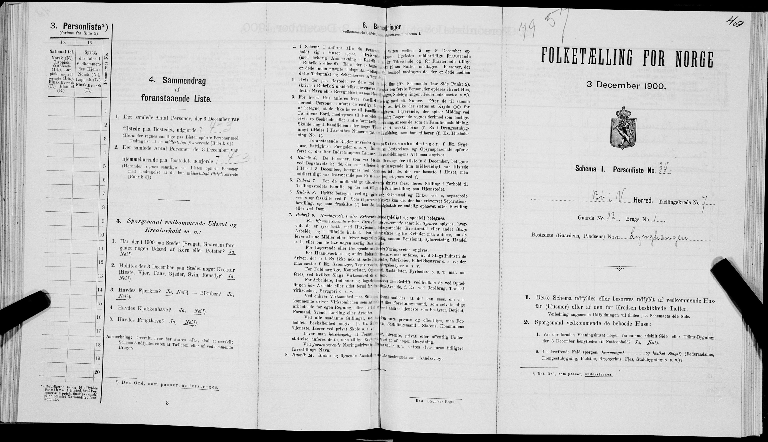 SAT, Folketelling 1900 for 1867 Bø herred, 1900, s. 820