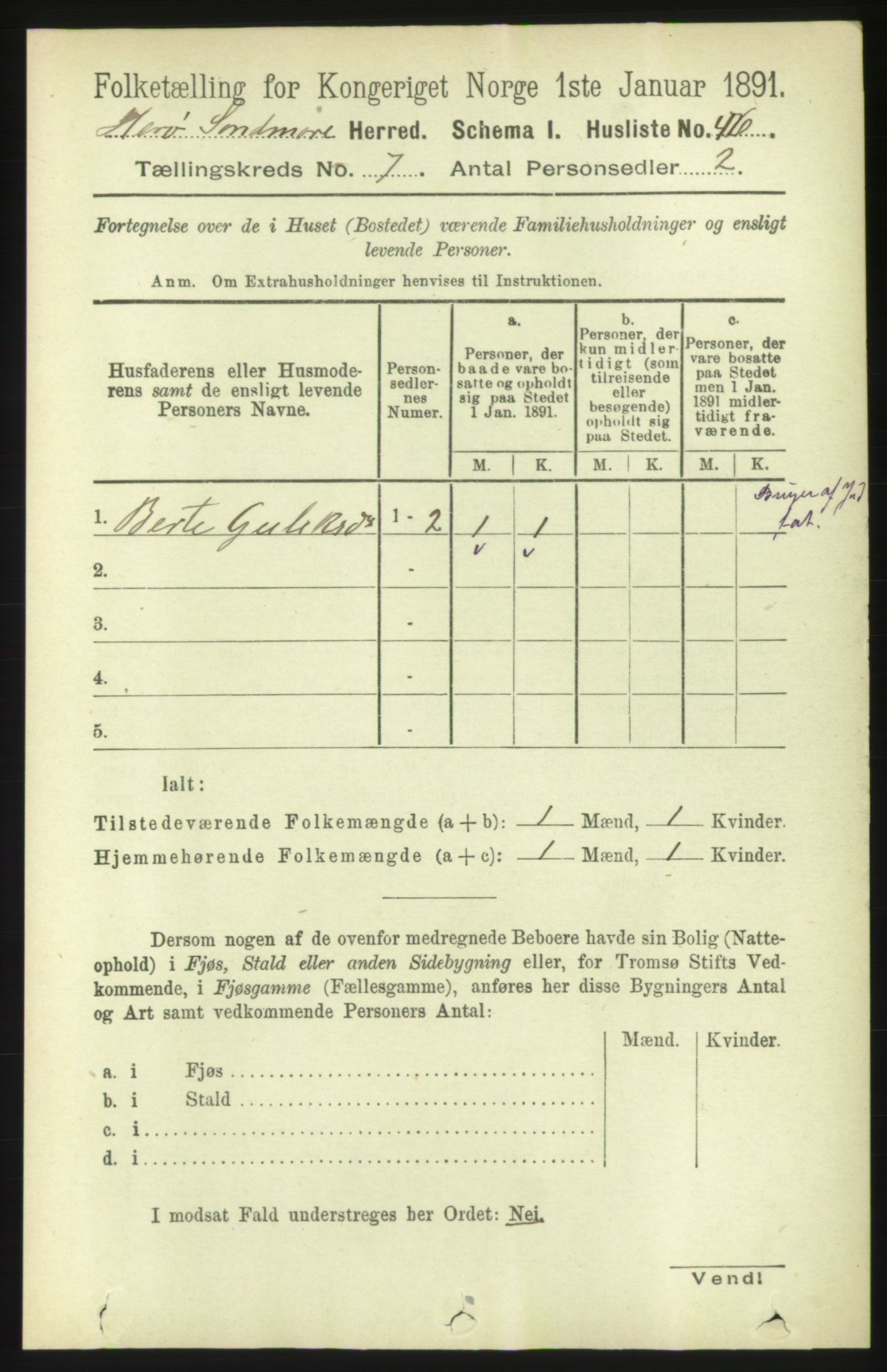 RA, Folketelling 1891 for 1515 Herøy herred, 1891, s. 2911