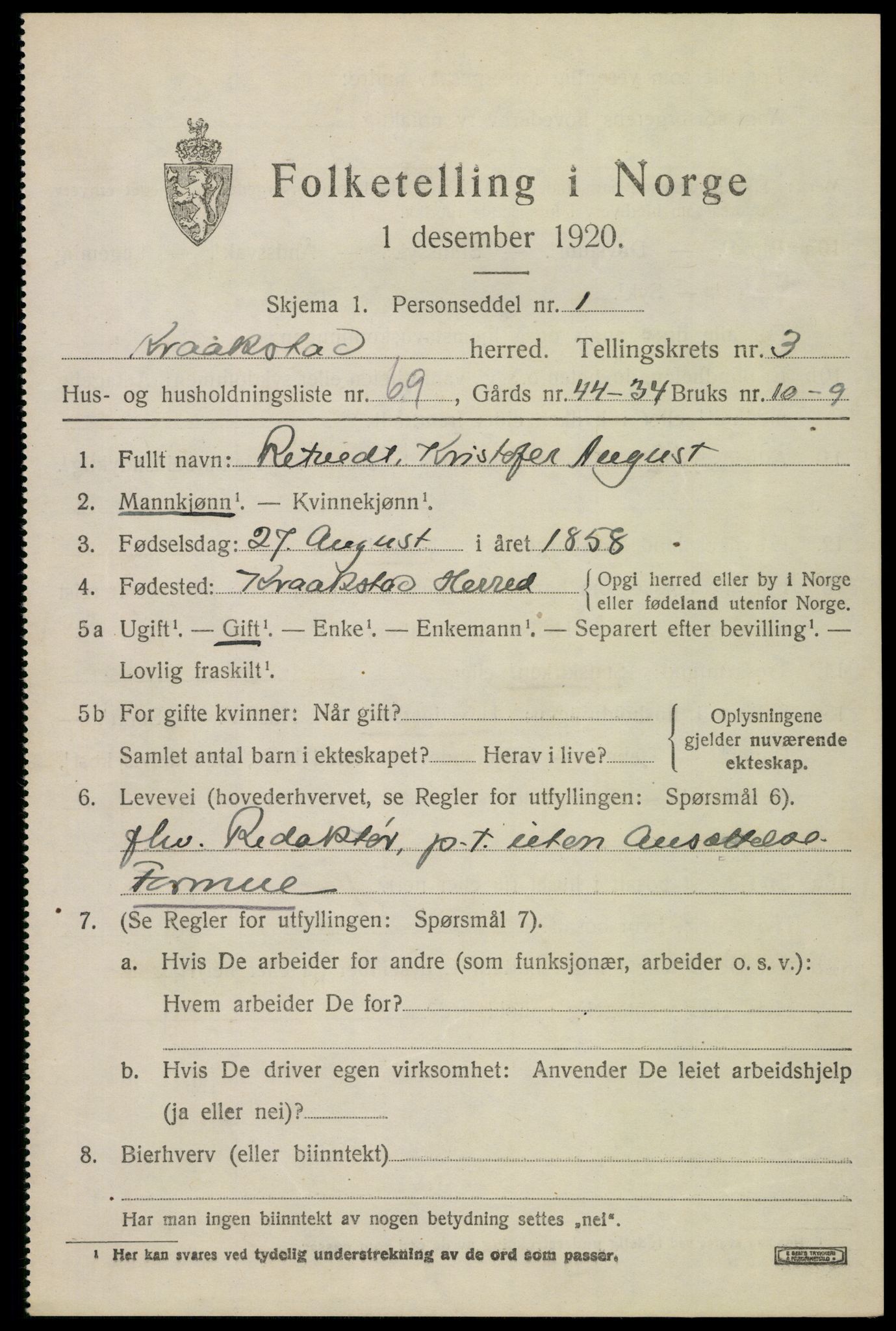 SAO, Folketelling 1920 for 0212 Kråkstad herred, 1920, s. 4155