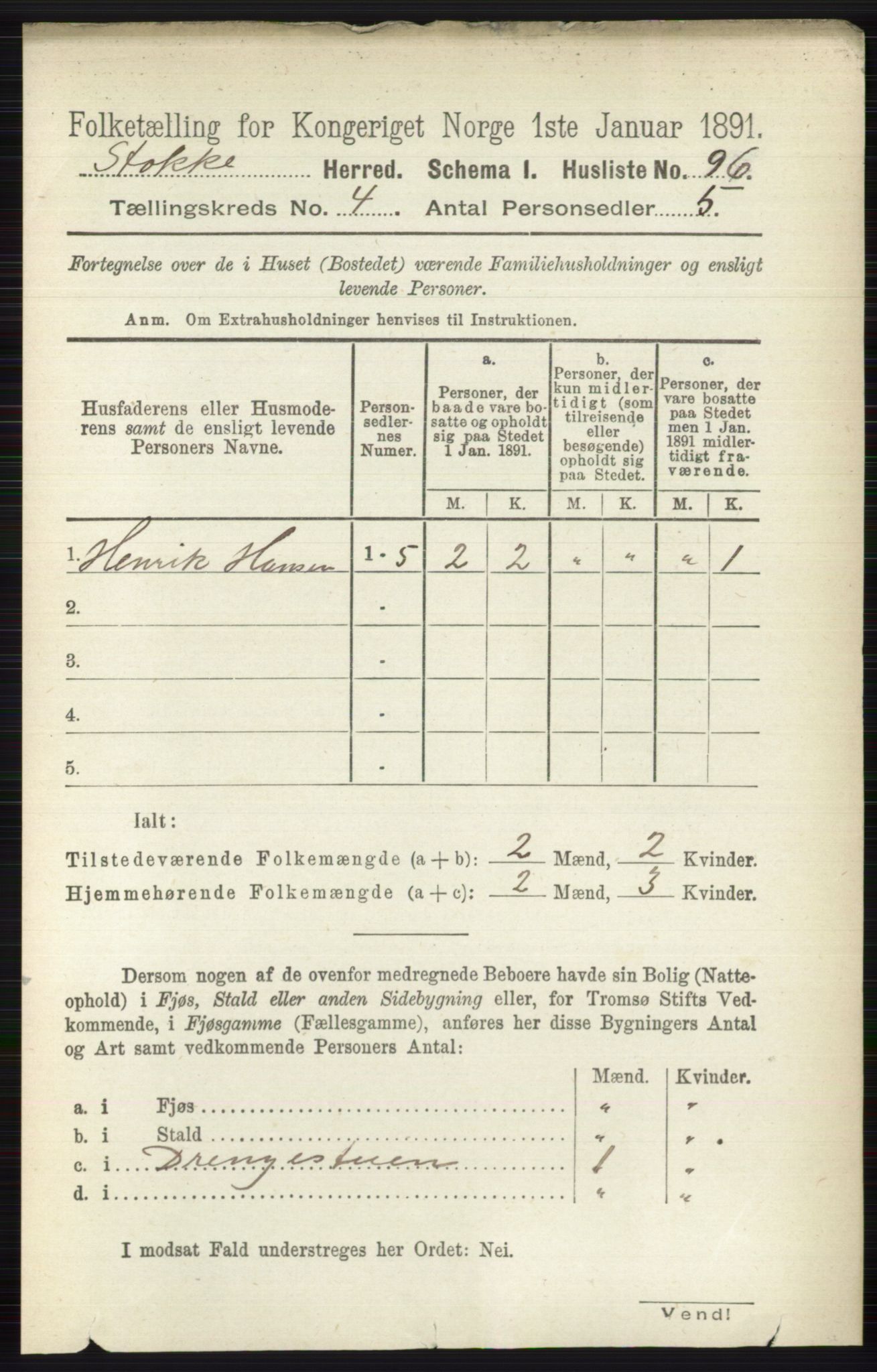 RA, Folketelling 1891 for 0720 Stokke herred, 1891, s. 2435