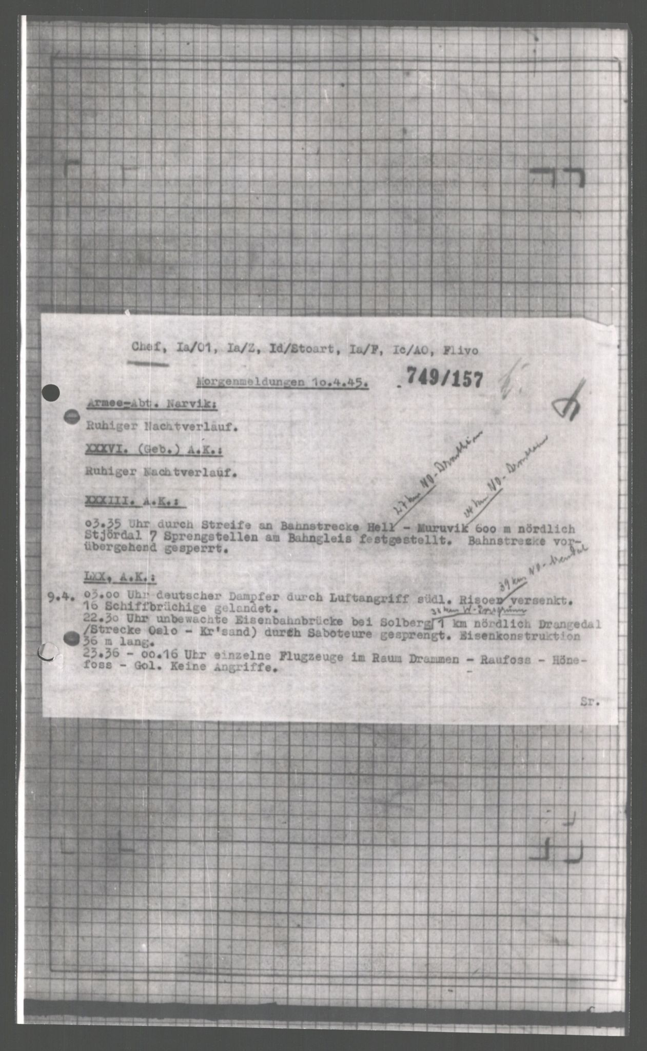Forsvarets Overkommando. 2 kontor. Arkiv 11.4. Spredte tyske arkivsaker, AV/RA-RAFA-7031/D/Dar/Dara/L0004: Krigsdagbøker for 20. Gebirgs-Armee-Oberkommando (AOK 20), 1945, s. 489