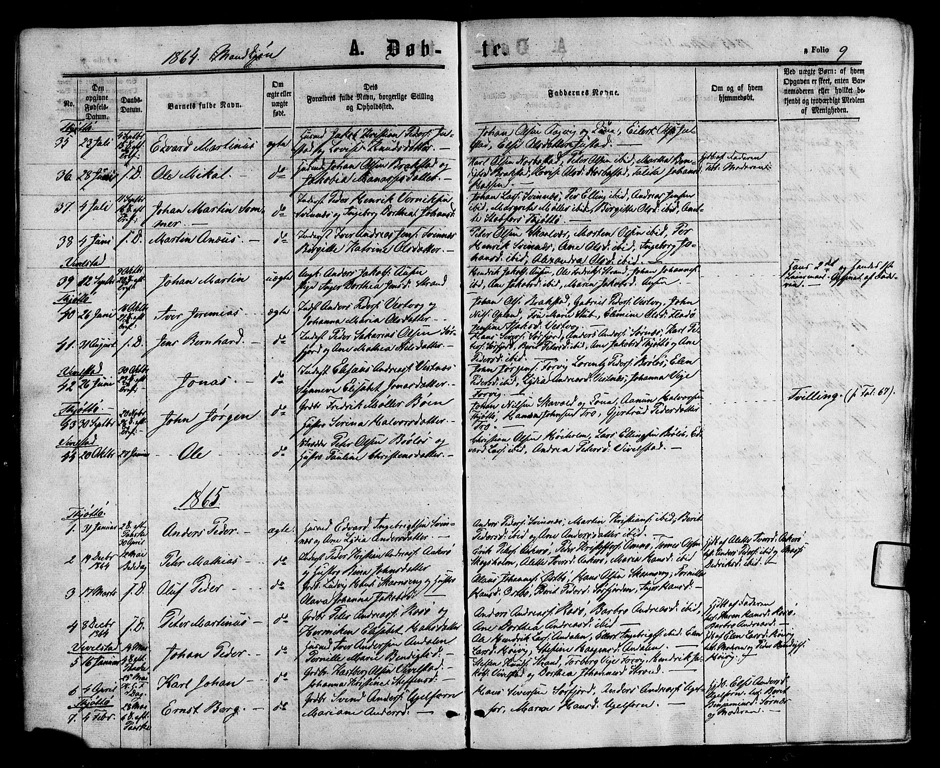 Ministerialprotokoller, klokkerbøker og fødselsregistre - Nordland, SAT/A-1459/817/L0262: Ministerialbok nr. 817A03/ 1, 1862-1877, s. 9