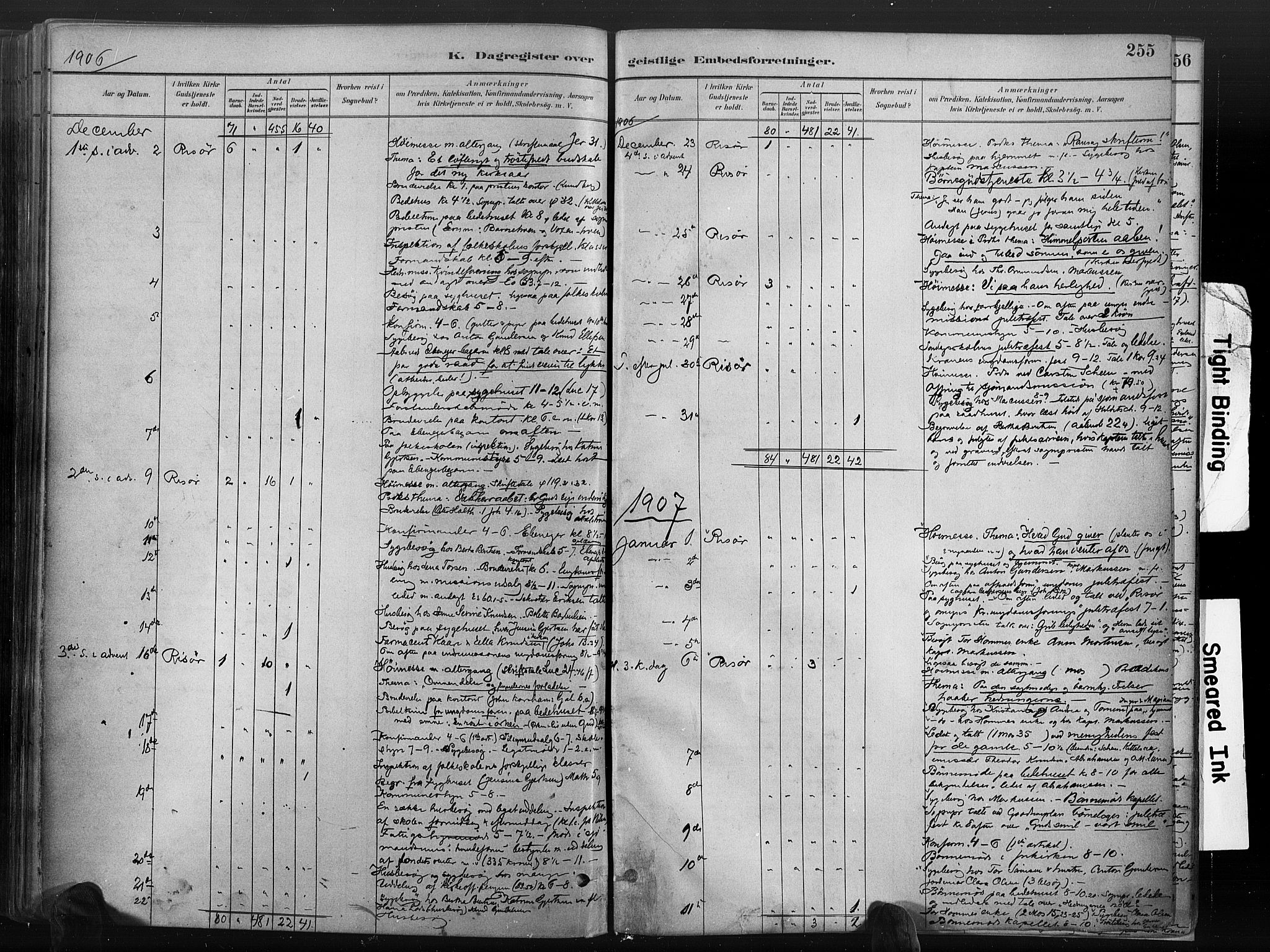 Risør sokneprestkontor, AV/SAK-1111-0035/F/Fa/L0006: Ministerialbok nr. A 6, 1883-1908, s. 255