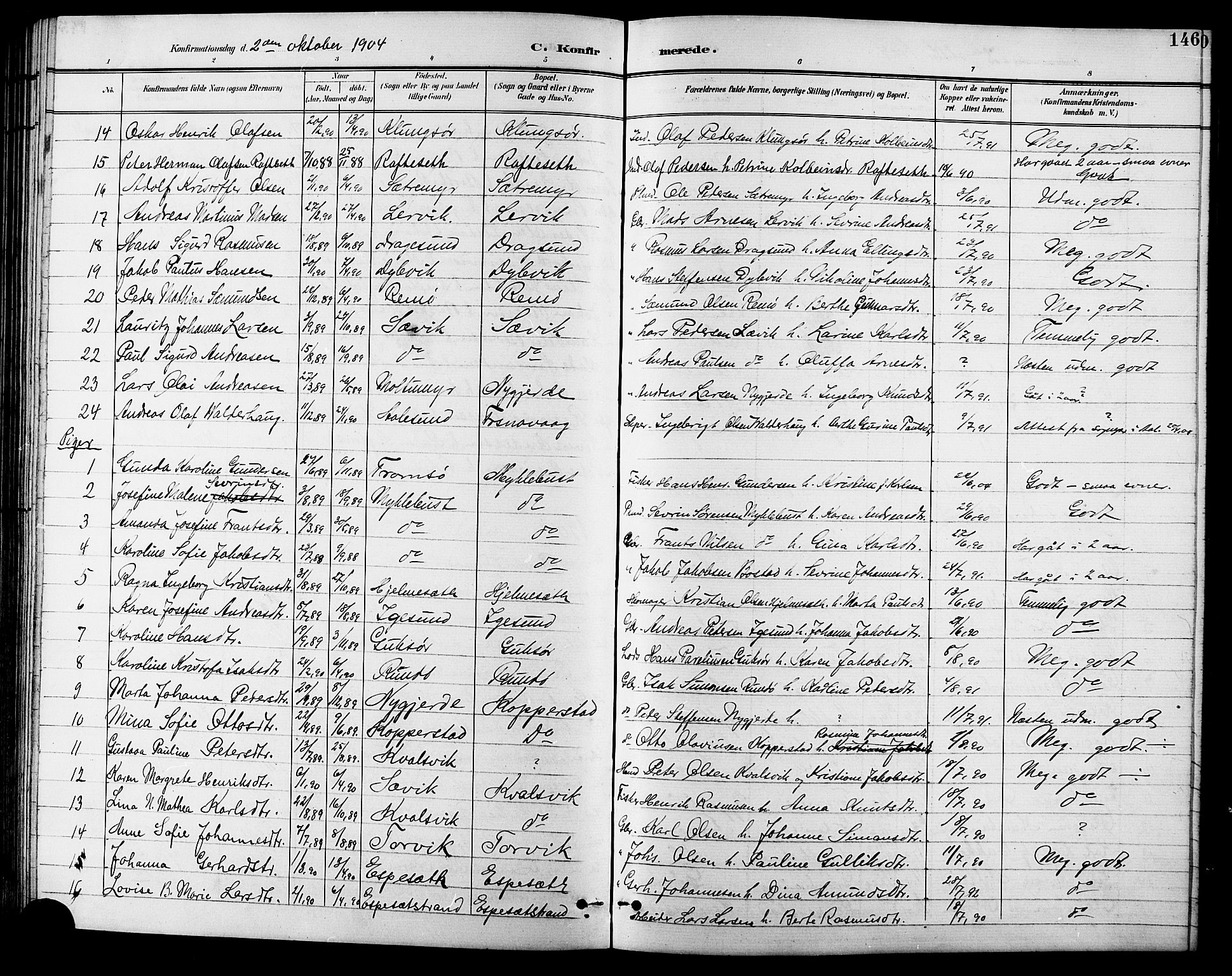 Ministerialprotokoller, klokkerbøker og fødselsregistre - Møre og Romsdal, AV/SAT-A-1454/507/L0082: Klokkerbok nr. 507C05, 1896-1914, s. 146
