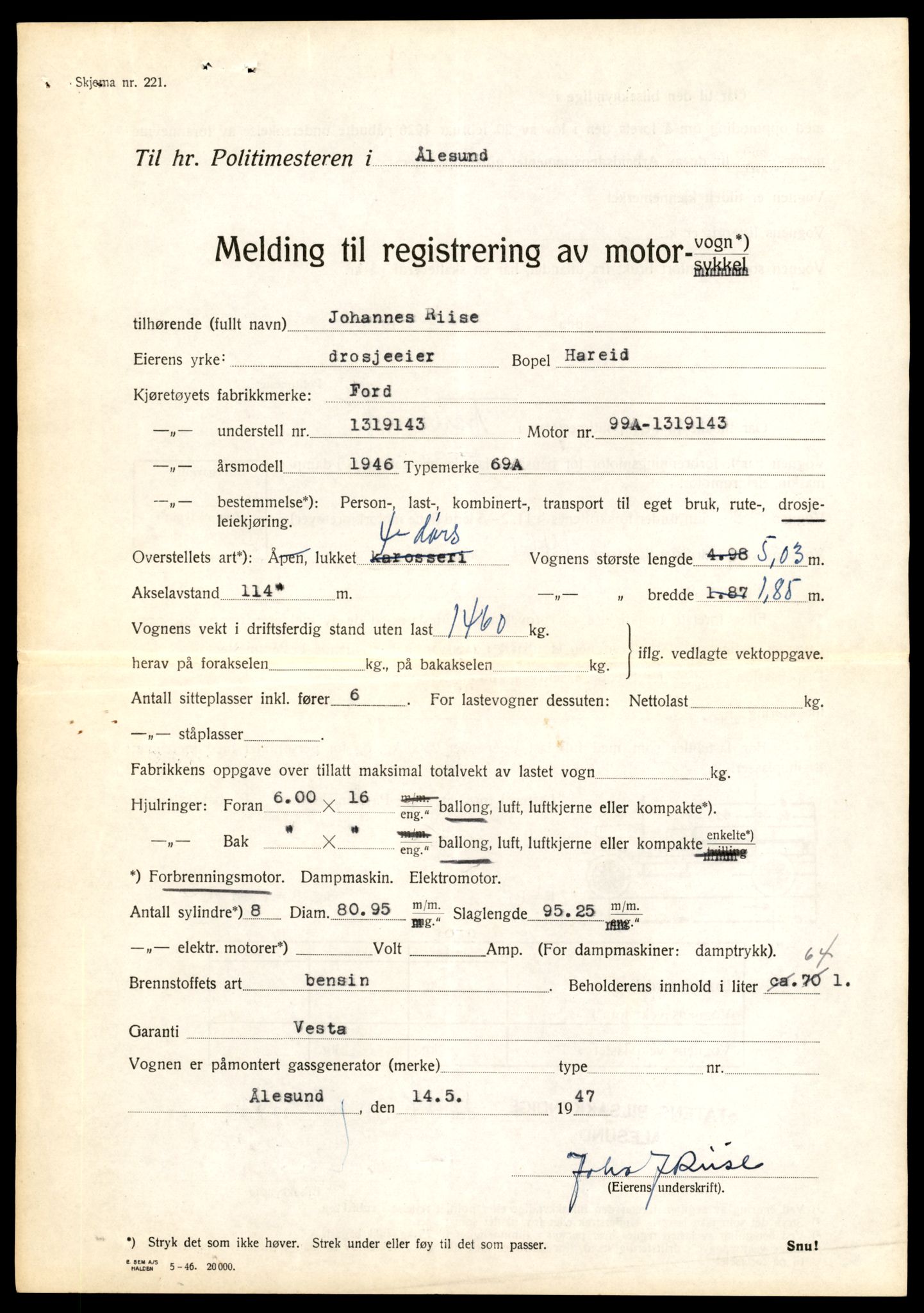 Møre og Romsdal vegkontor - Ålesund trafikkstasjon, AV/SAT-A-4099/F/Fe/L0045: Registreringskort for kjøretøy T 14320 - T 14444, 1927-1998, s. 2906