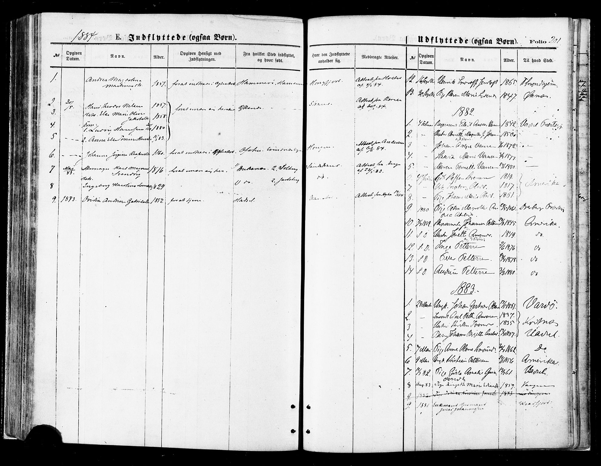 Ministerialprotokoller, klokkerbøker og fødselsregistre - Nordland, AV/SAT-A-1459/895/L1370: Ministerialbok nr. 895A05, 1873-1884, s. 201