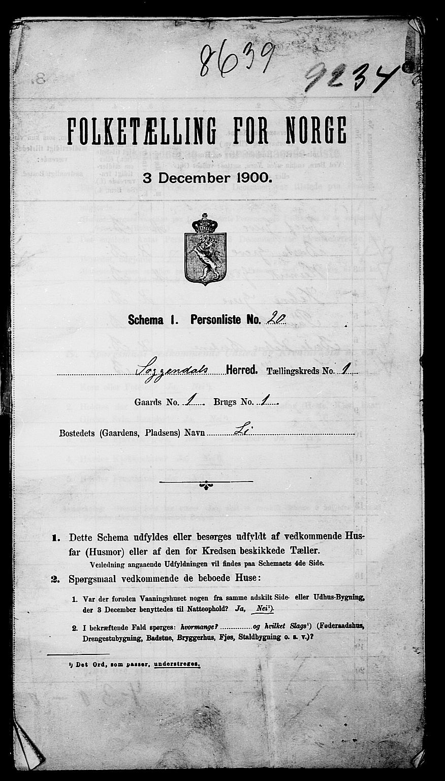 SAST, Folketelling 1900 for 1111 Sokndal herred, 1900, s. 62