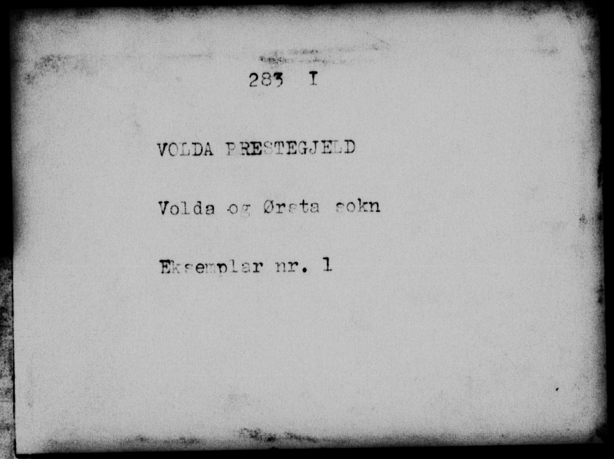 Matrikkelrevisjonen av 1863, RA/S-1530/F/Fe/L0283: Volda (Ørsta) 2 eksemplarer, 1863