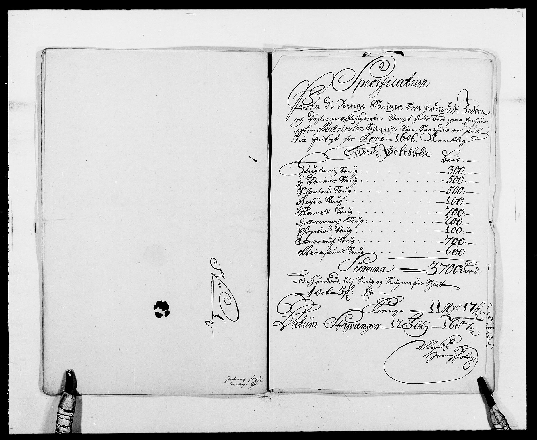 Rentekammeret inntil 1814, Reviderte regnskaper, Fogderegnskap, AV/RA-EA-4092/R46/L2726: Fogderegnskap Jæren og Dalane, 1686-1689, s. 121