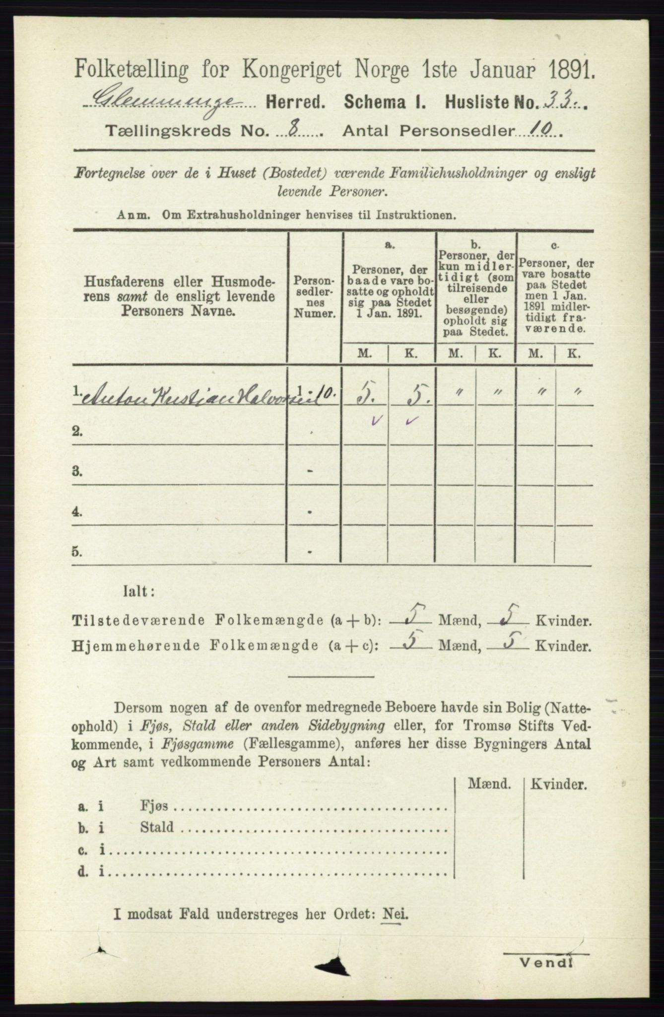 RA, Folketelling 1891 for 0132 Glemmen herred, 1891, s. 9297