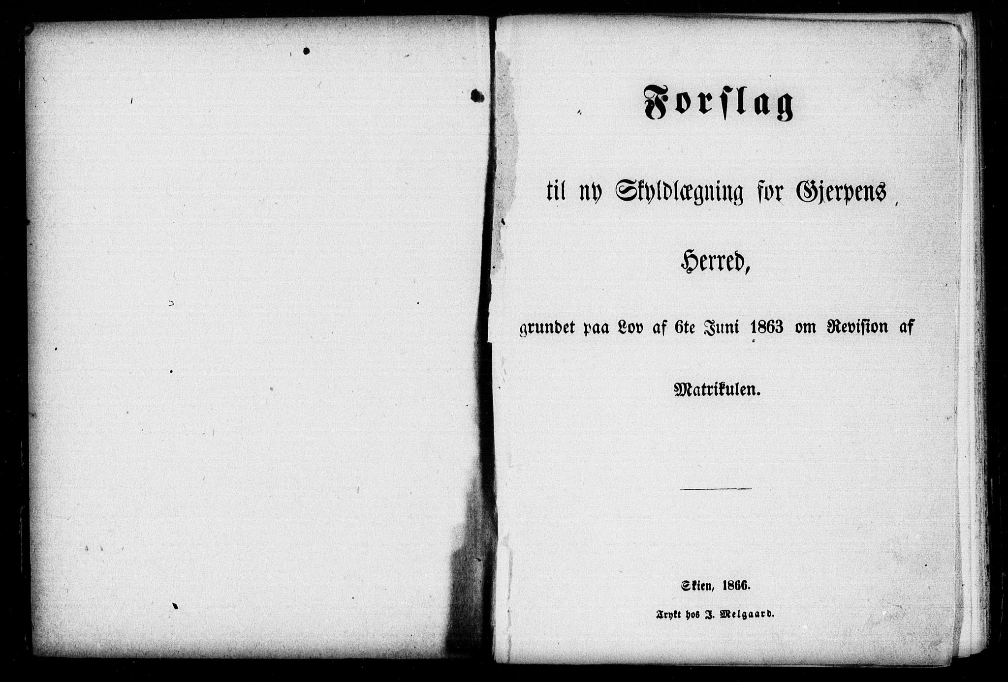 Matrikkelrevisjonen av 1863, RA/S-1530/F/Fe/L0131: Gjerpen, 1863