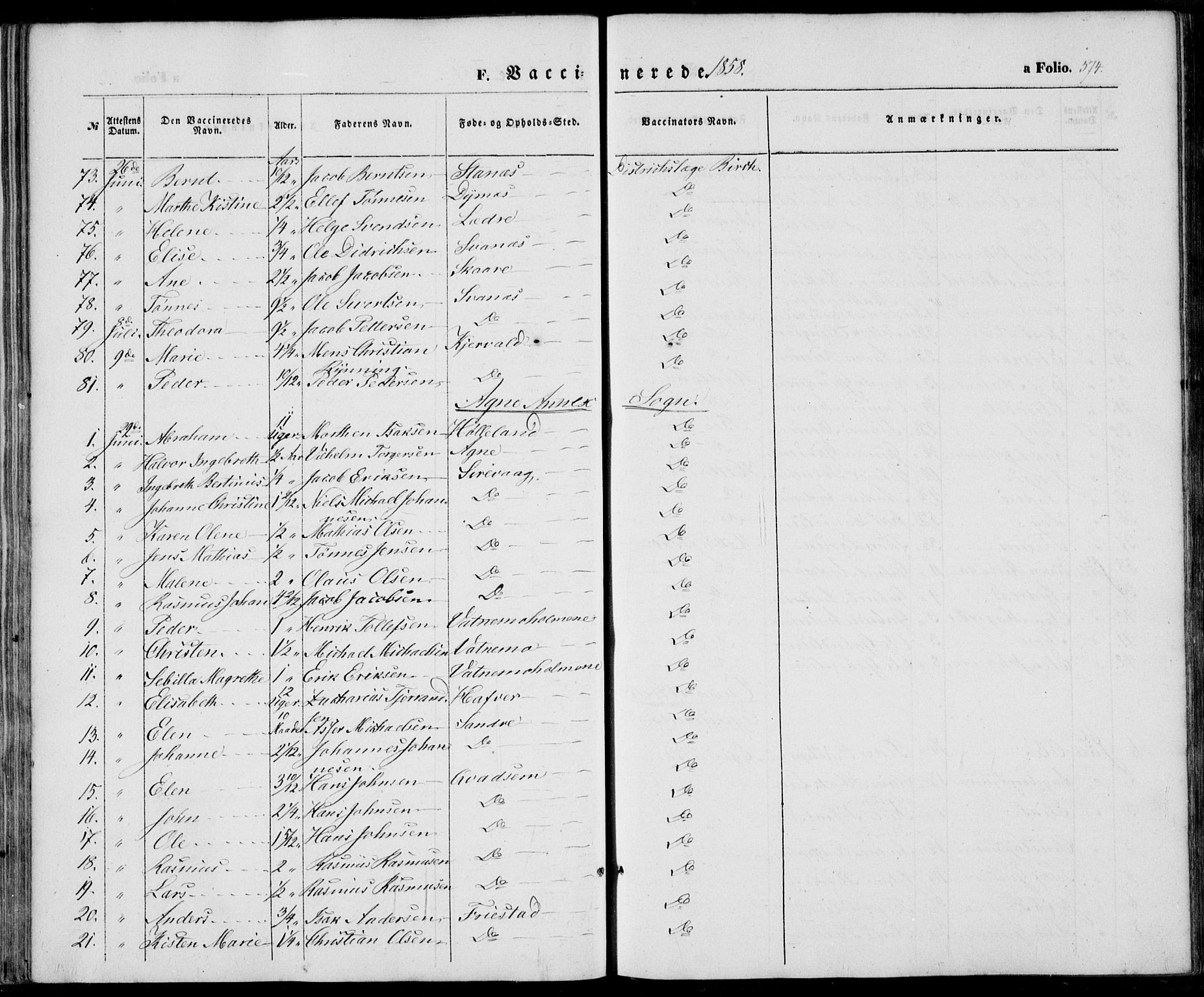 Eigersund sokneprestkontor, SAST/A-101807/S08/L0013: Ministerialbok nr. A 12.2, 1850-1865, s. 574