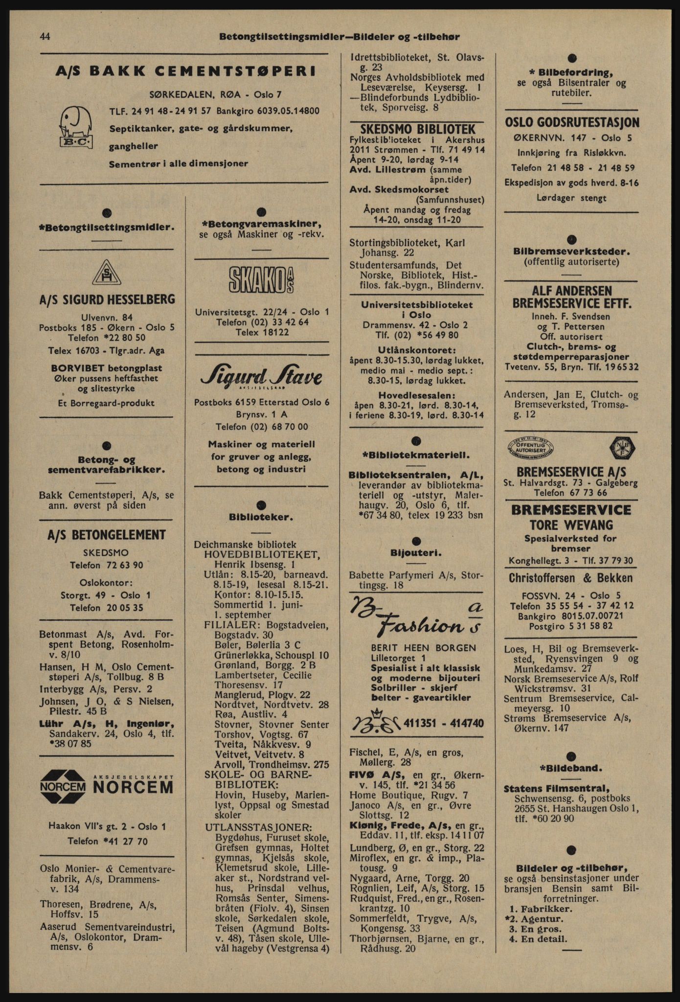 Kristiania/Oslo adressebok, PUBL/-, 1977-1978, s. 44