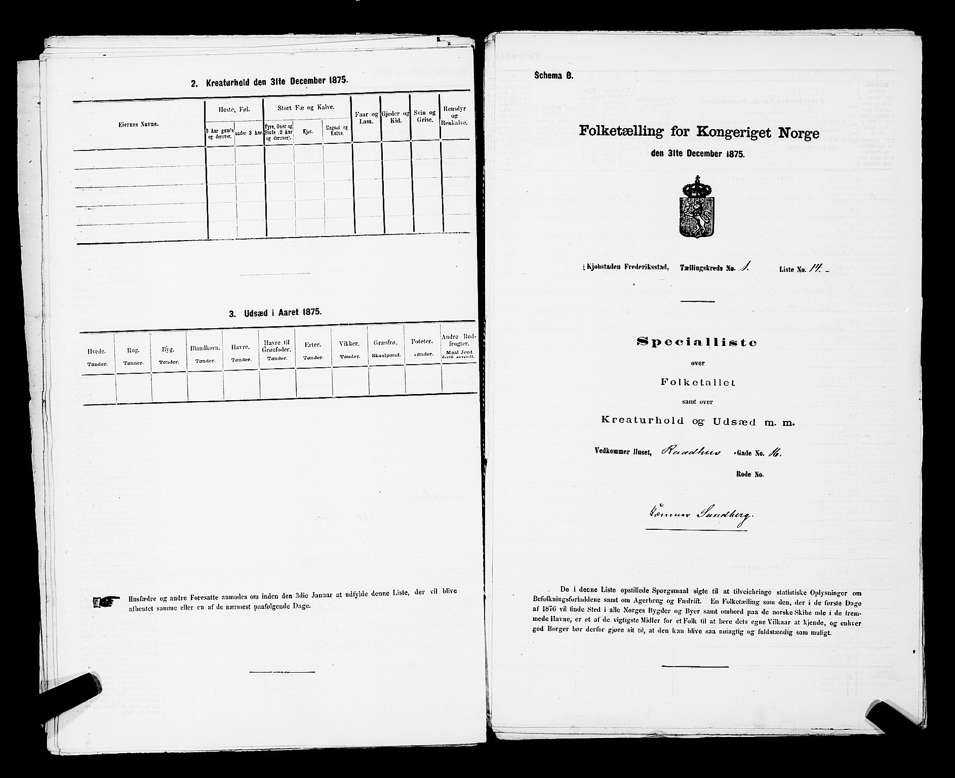 RA, Folketelling 1875 for 0103B Fredrikstad prestegjeld, Fredrikstad kjøpstad, 1875, s. 47