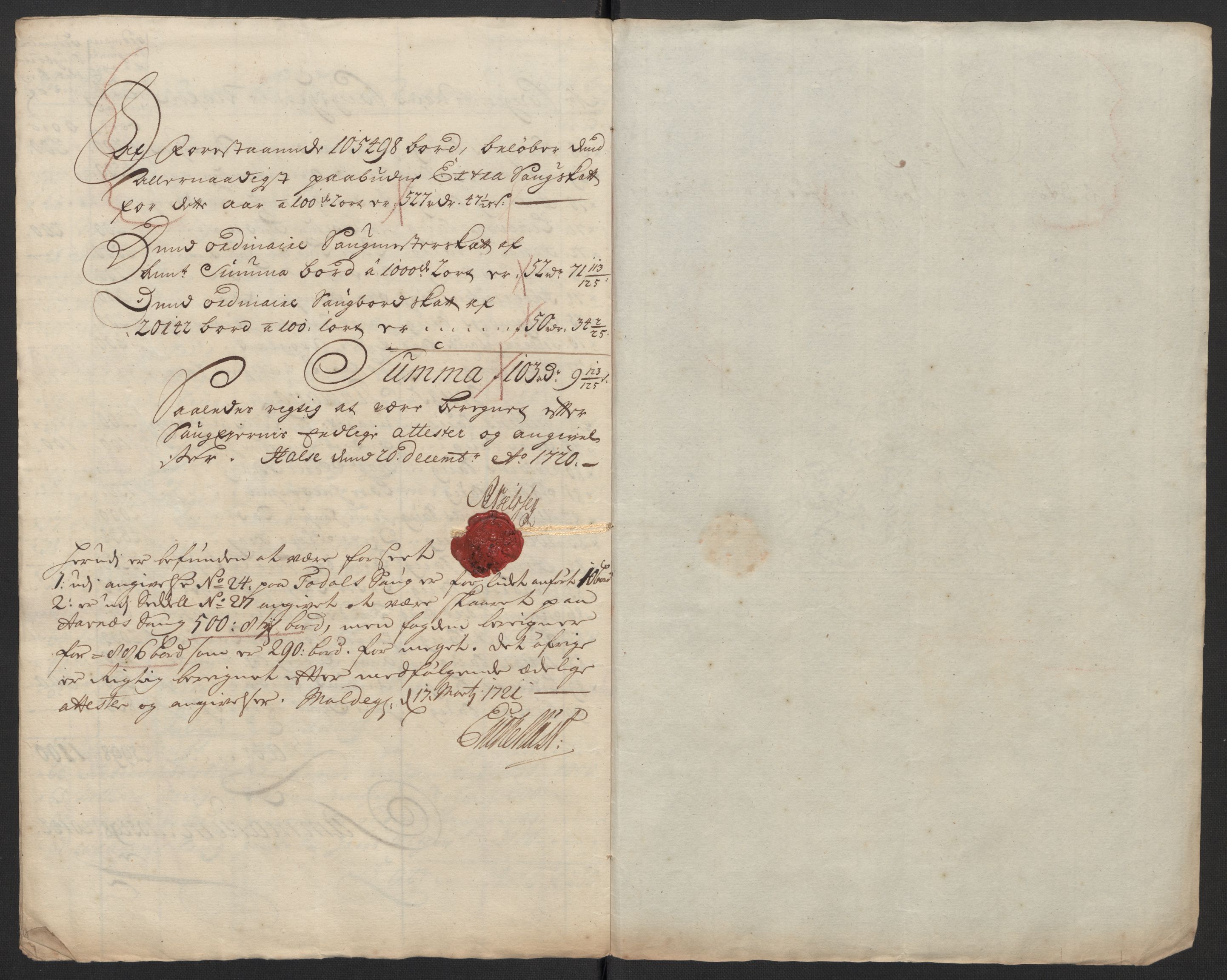 Rentekammeret inntil 1814, Reviderte regnskaper, Fogderegnskap, AV/RA-EA-4092/R56/L3753: Fogderegnskap Nordmøre, 1720, s. 112