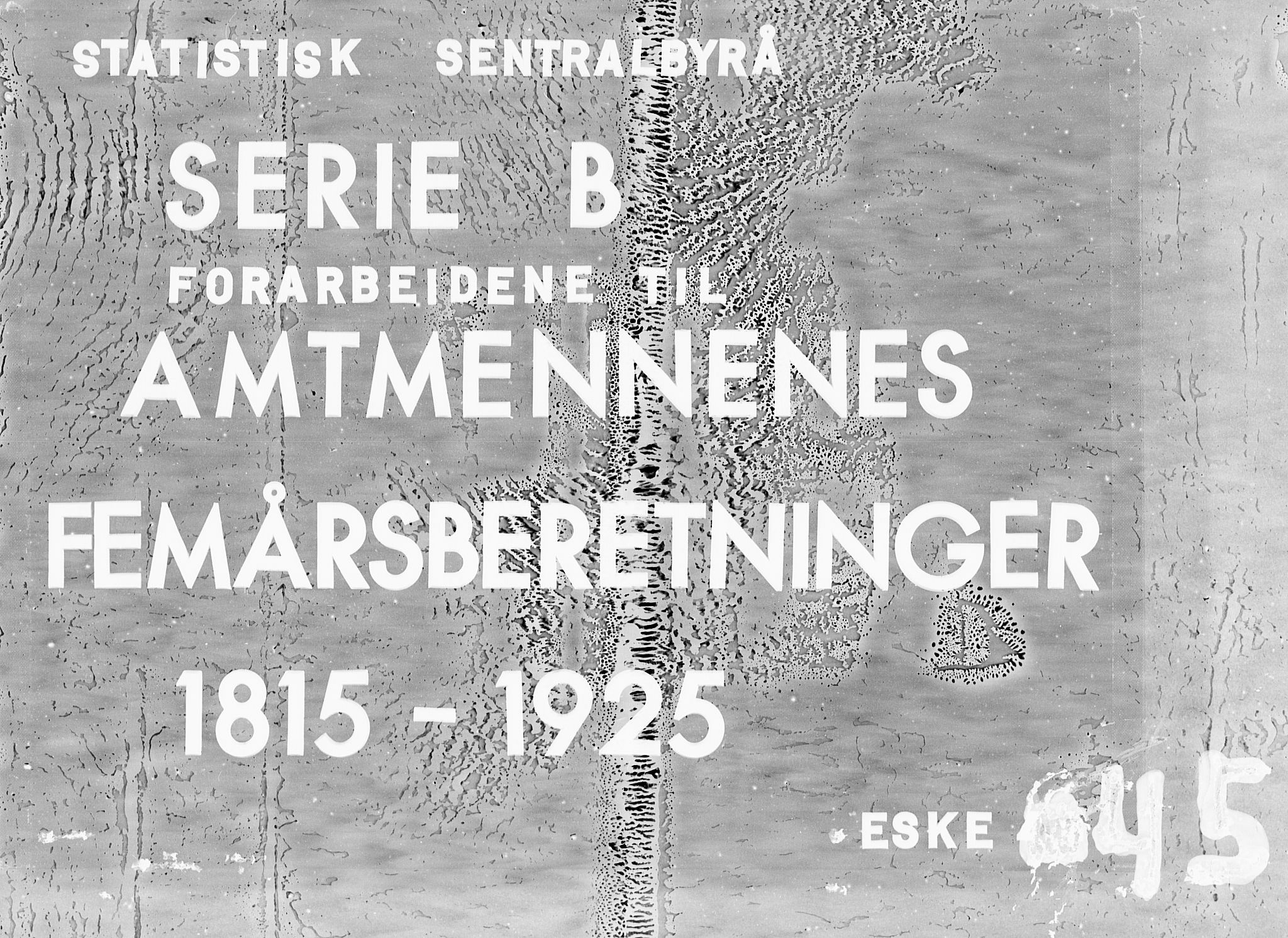 Statistisk sentralbyrå, Næringsøkonomiske emner, Generelt - Amtmennenes femårsberetninger, RA/S-2233/F/Fa/L0045: --, 1871-1875, s. 1