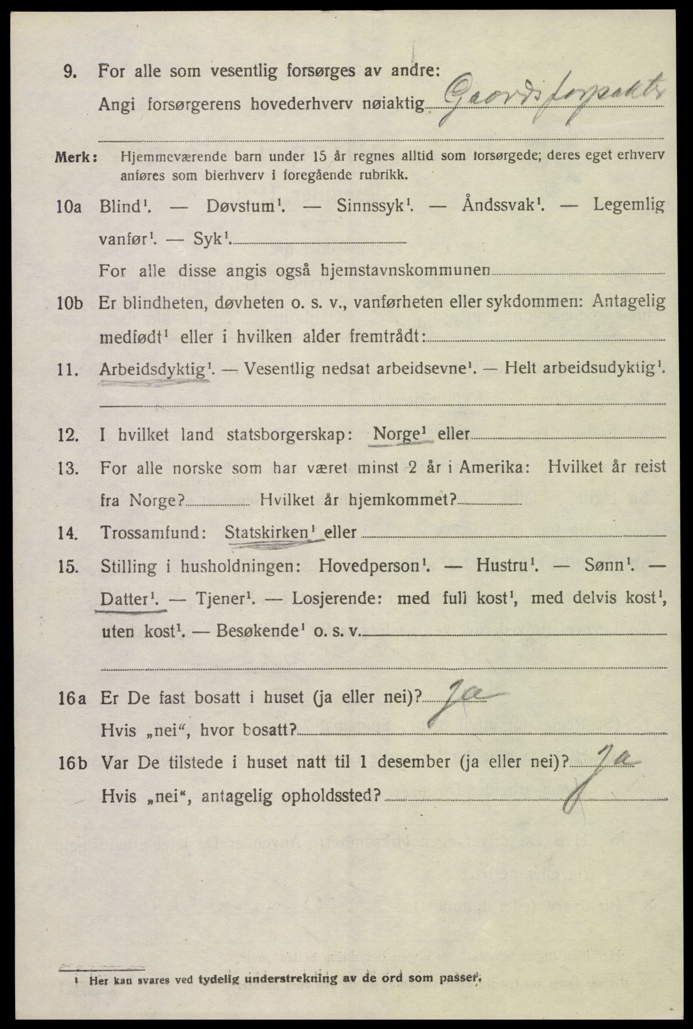 SAK, Folketelling 1920 for 1028 Vigmostad herred, 1920, s. 1184