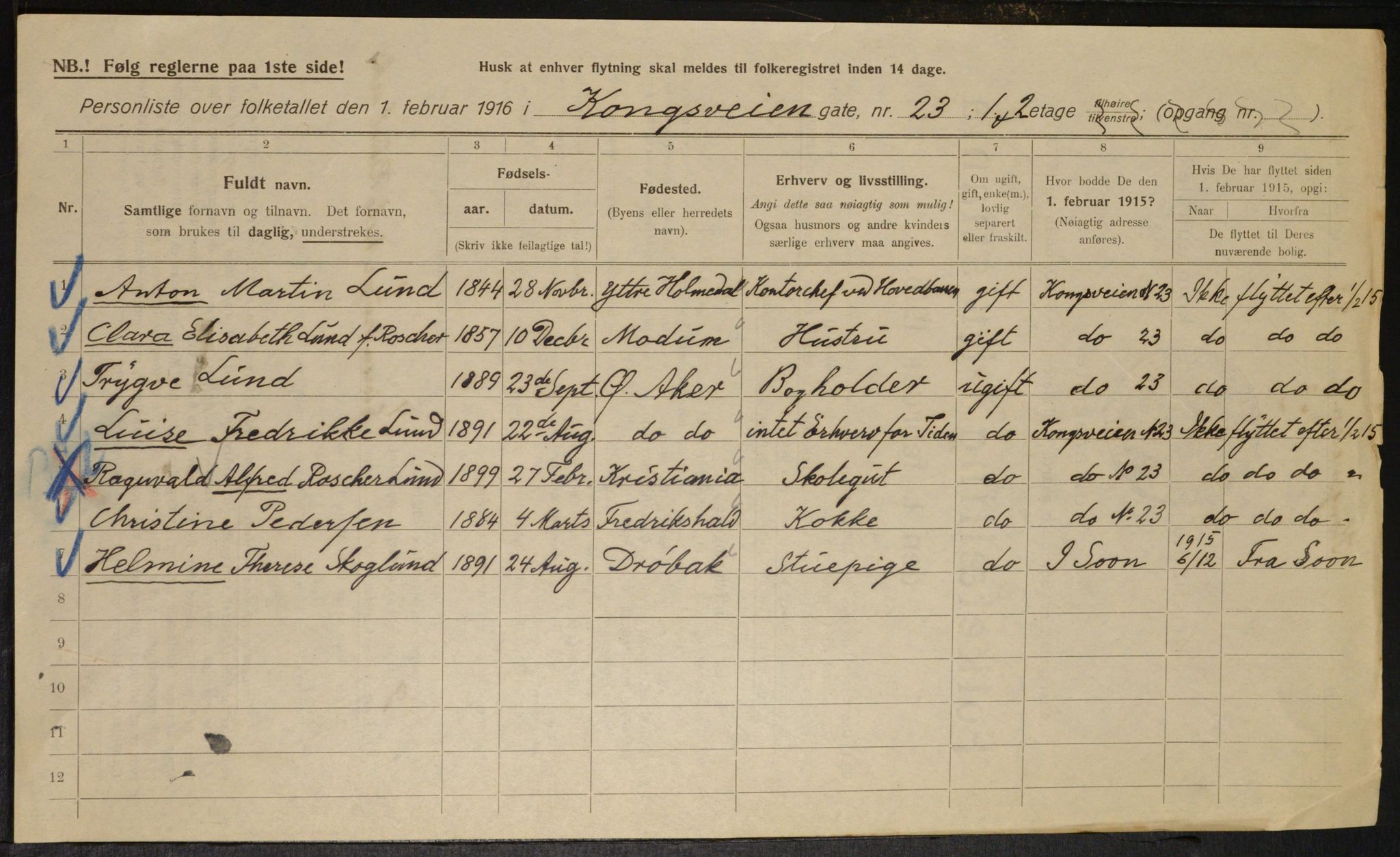 OBA, Kommunal folketelling 1.2.1916 for Kristiania, 1916, s. 54114